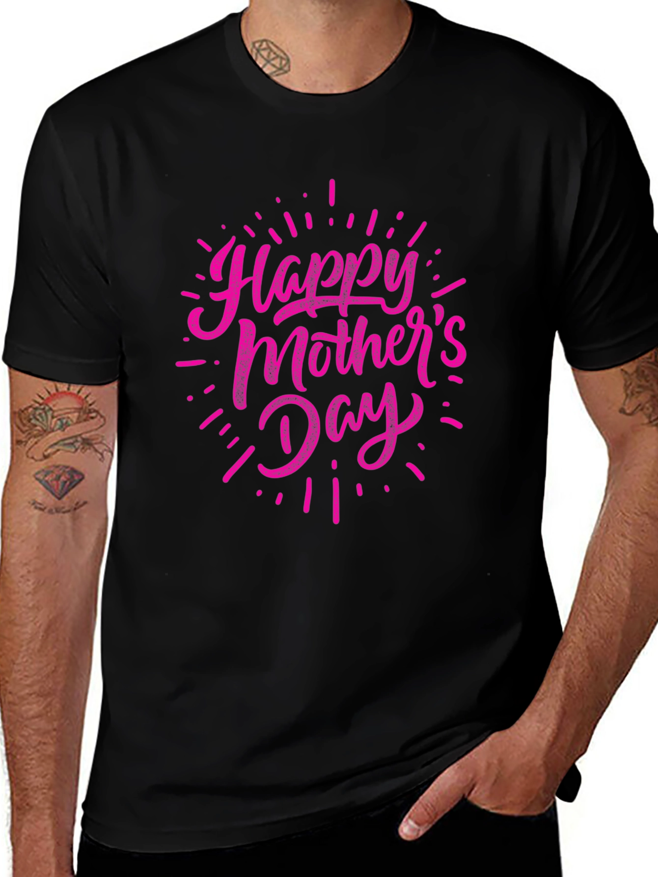Happy Mother's Day Black T-Shirt