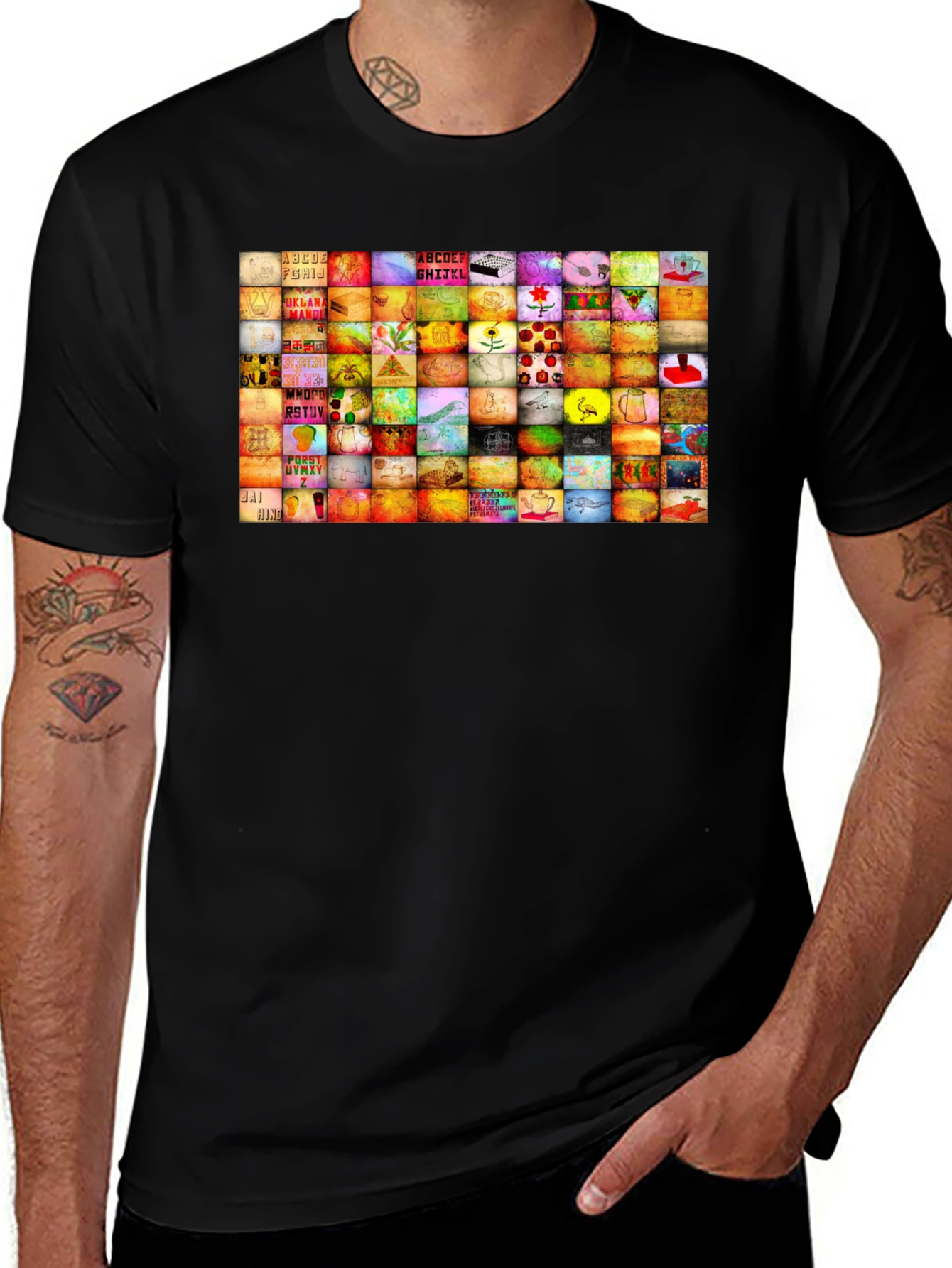 Spongebob Squarepants Collage Graphic T-Shirt