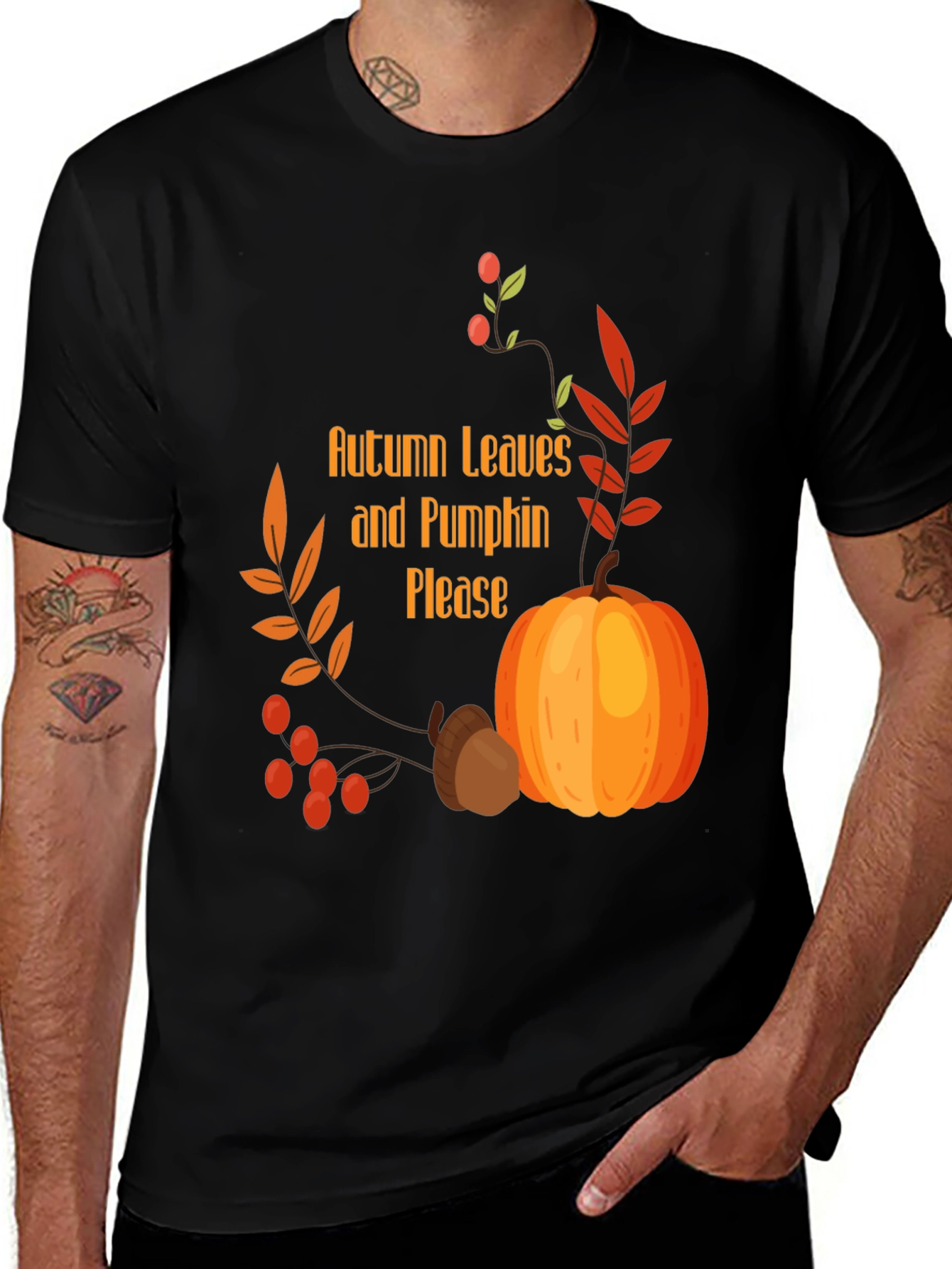 Variant 25 of Autumn Leaves & Pumpkin Please Graphic Tee