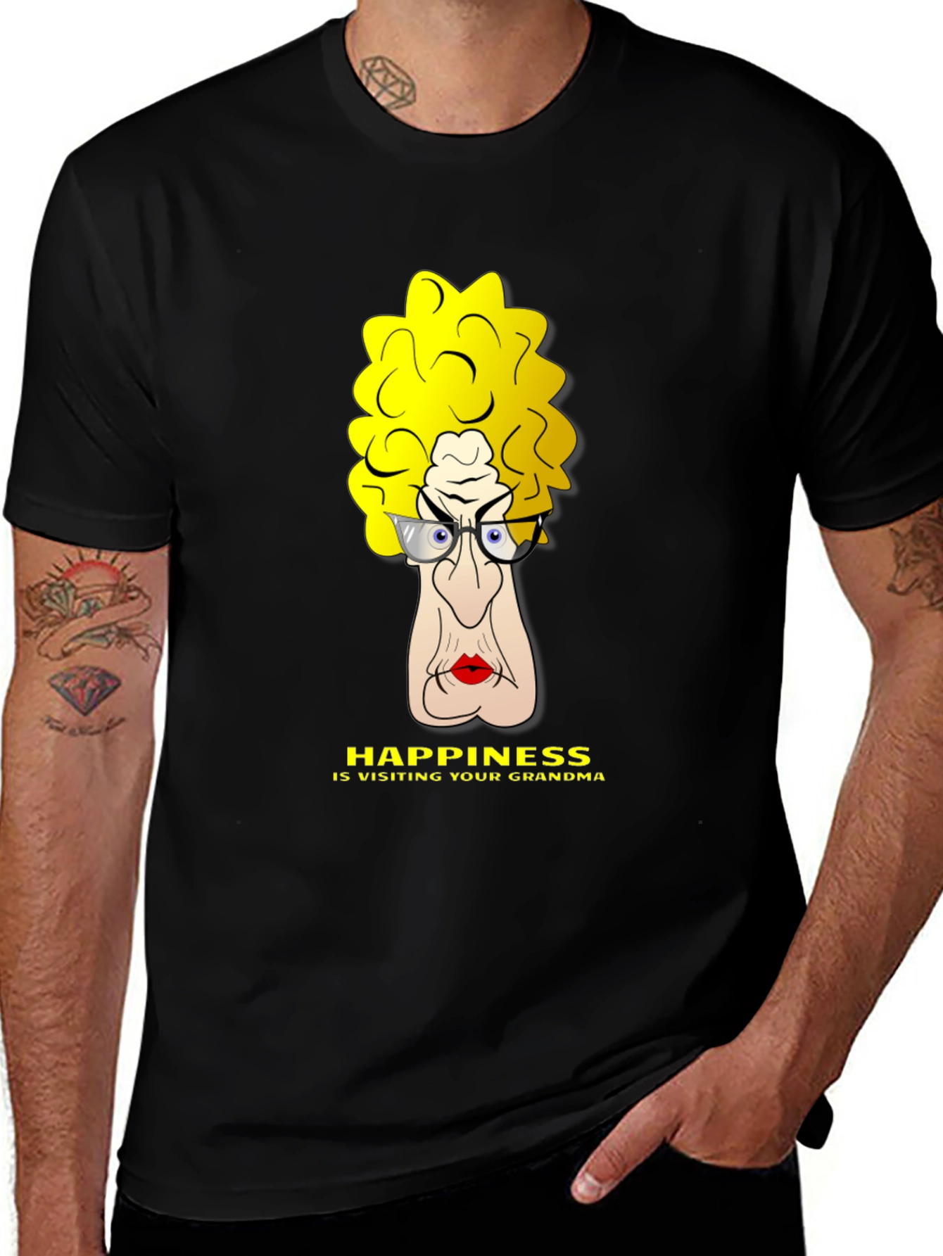Variant 16 of Happiness Visiting Grandma T-Shirt