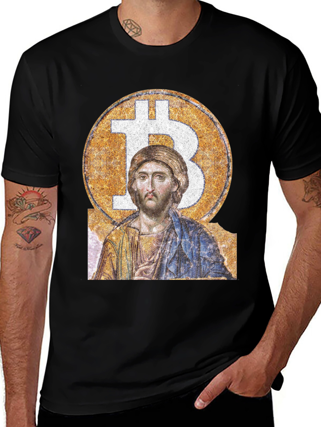 Variant 16 of Bitcoin Christ T-Shirt - Crypto Faith Tee