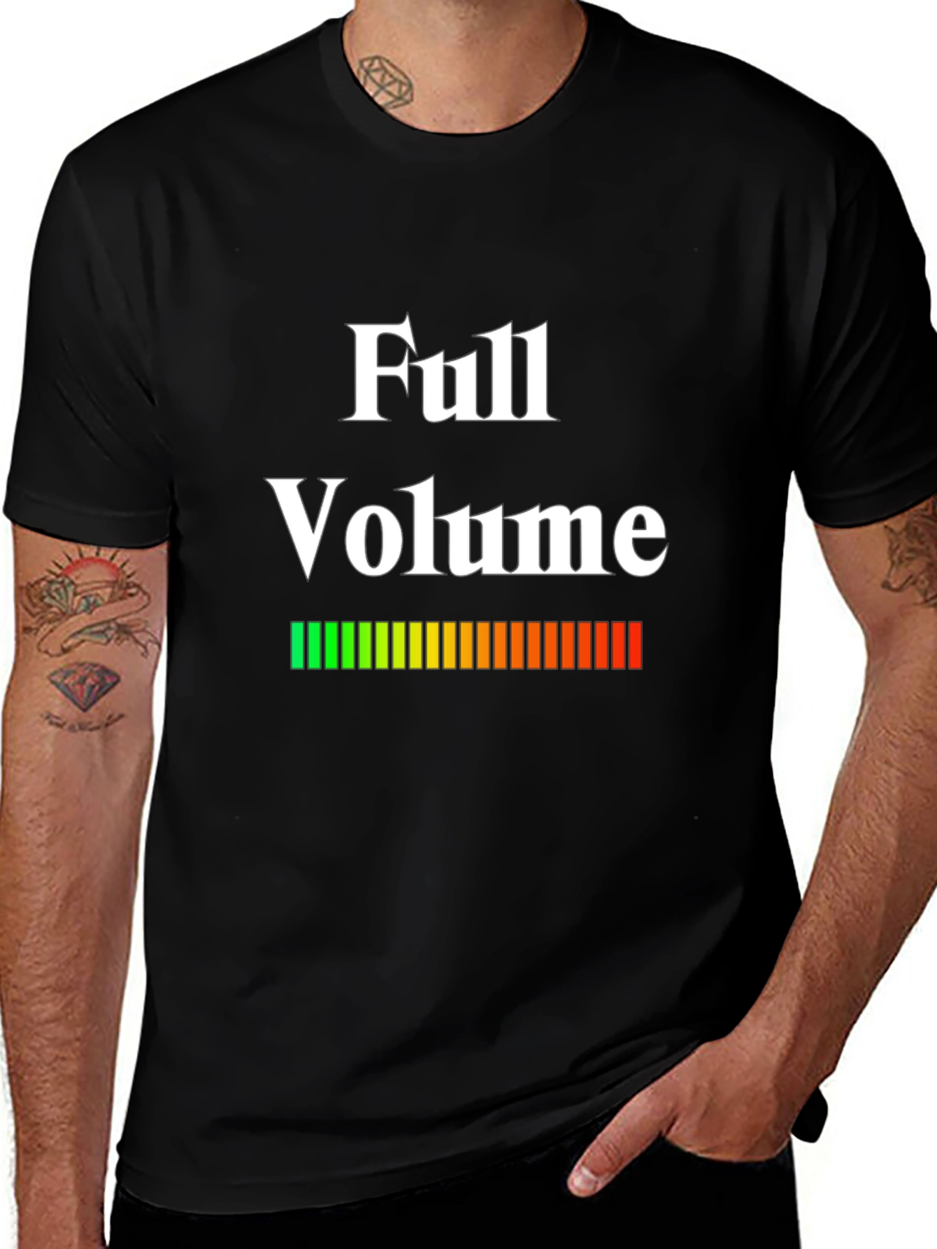 Variant 9 of Full Volume Graphic Print Black T-Shirt