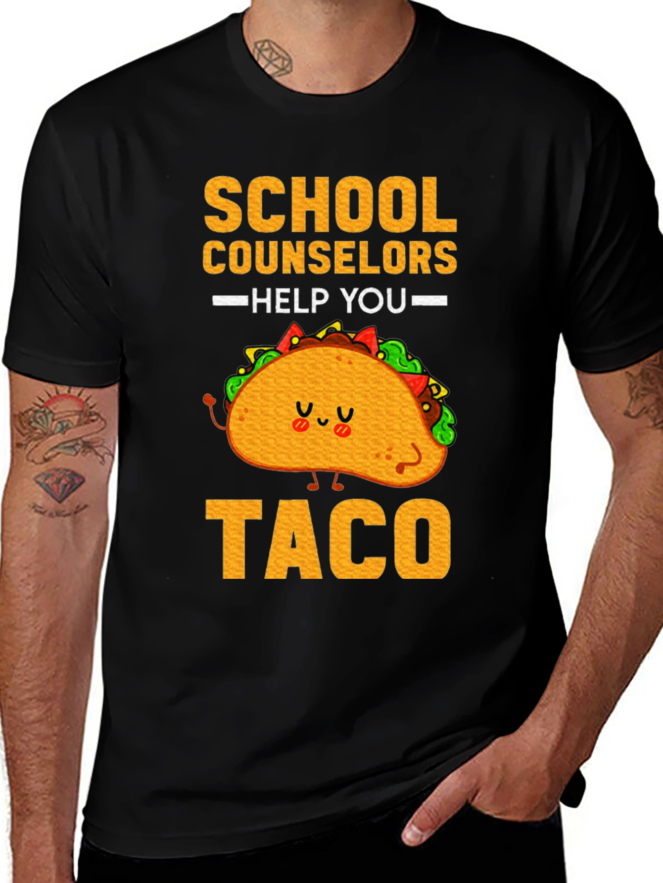 Variant 23 of School Counselors Help You Taco T-Shirt