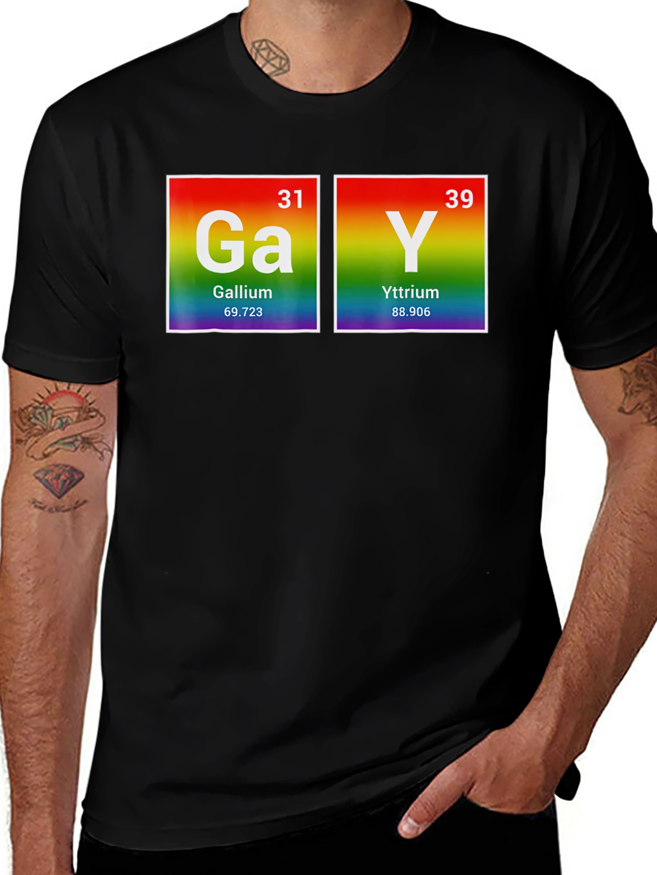 Variant 27 of Gay Pride Periodic Table Graphic Tee