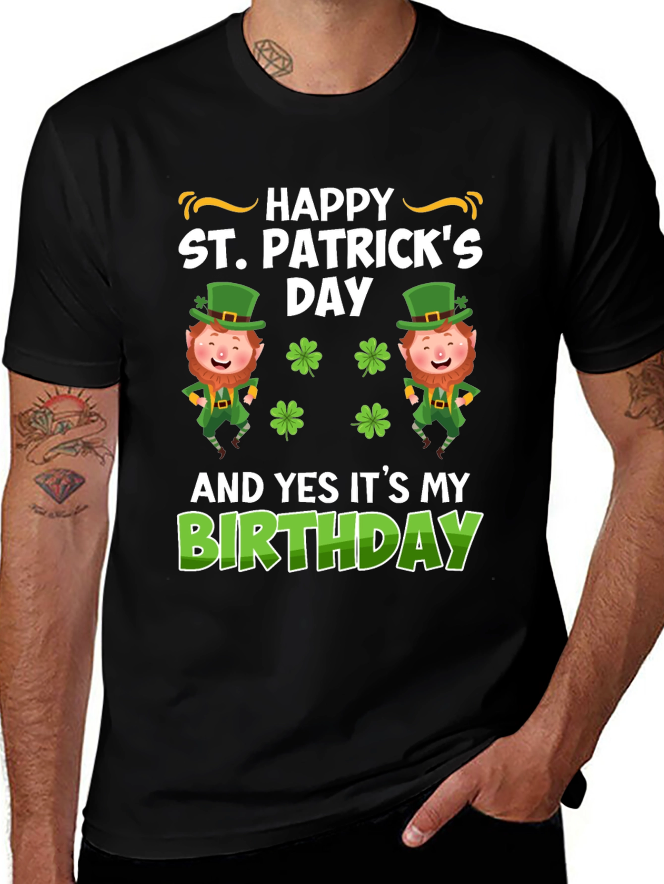 St. Patrick's Day Birthday Graphic T-Shirt