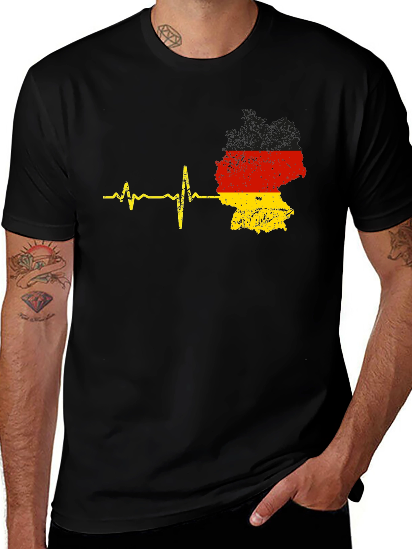 Germany Flag Heartbeat T-Shirt