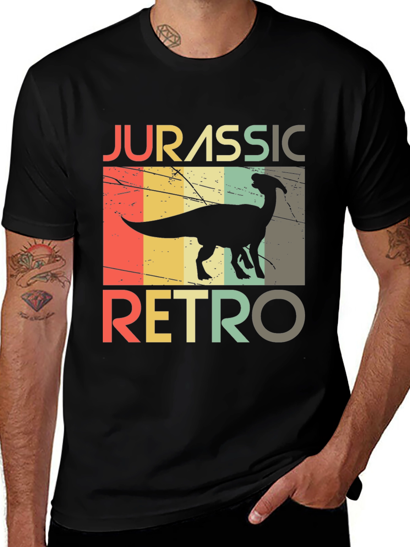 Variant 16 of Jurassic Retro T-Shirt - Vintage Dinosaur Tee