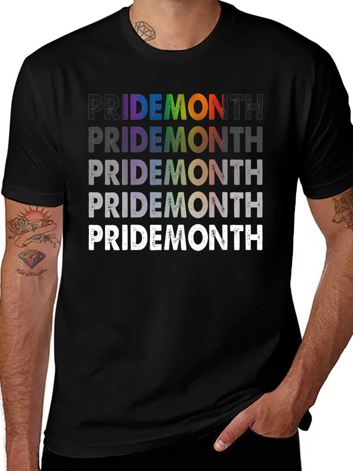 Pride Month Rainbow Graphic T-Shirt