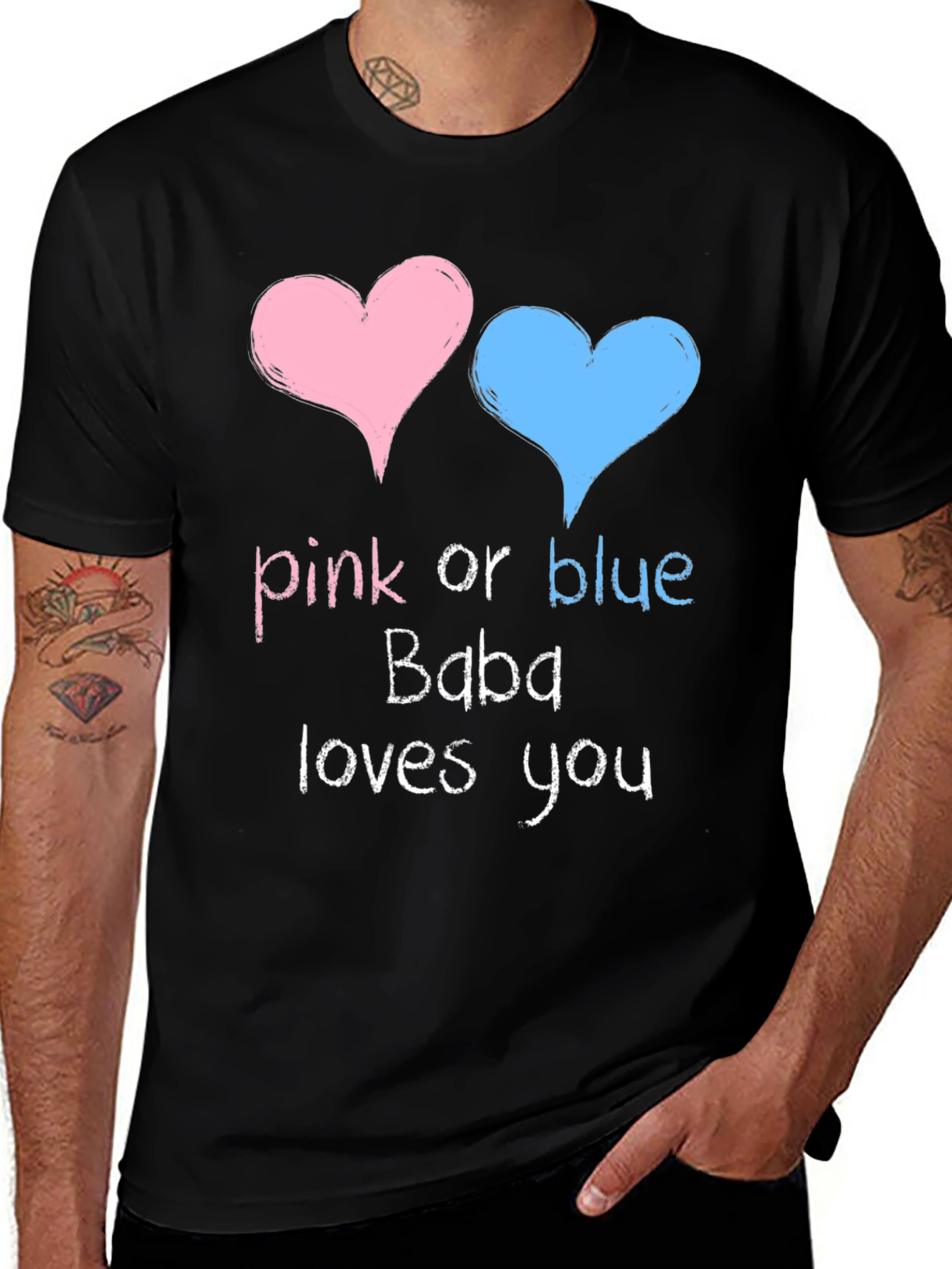 Pink or Blue Baba Loves You T-Shirt