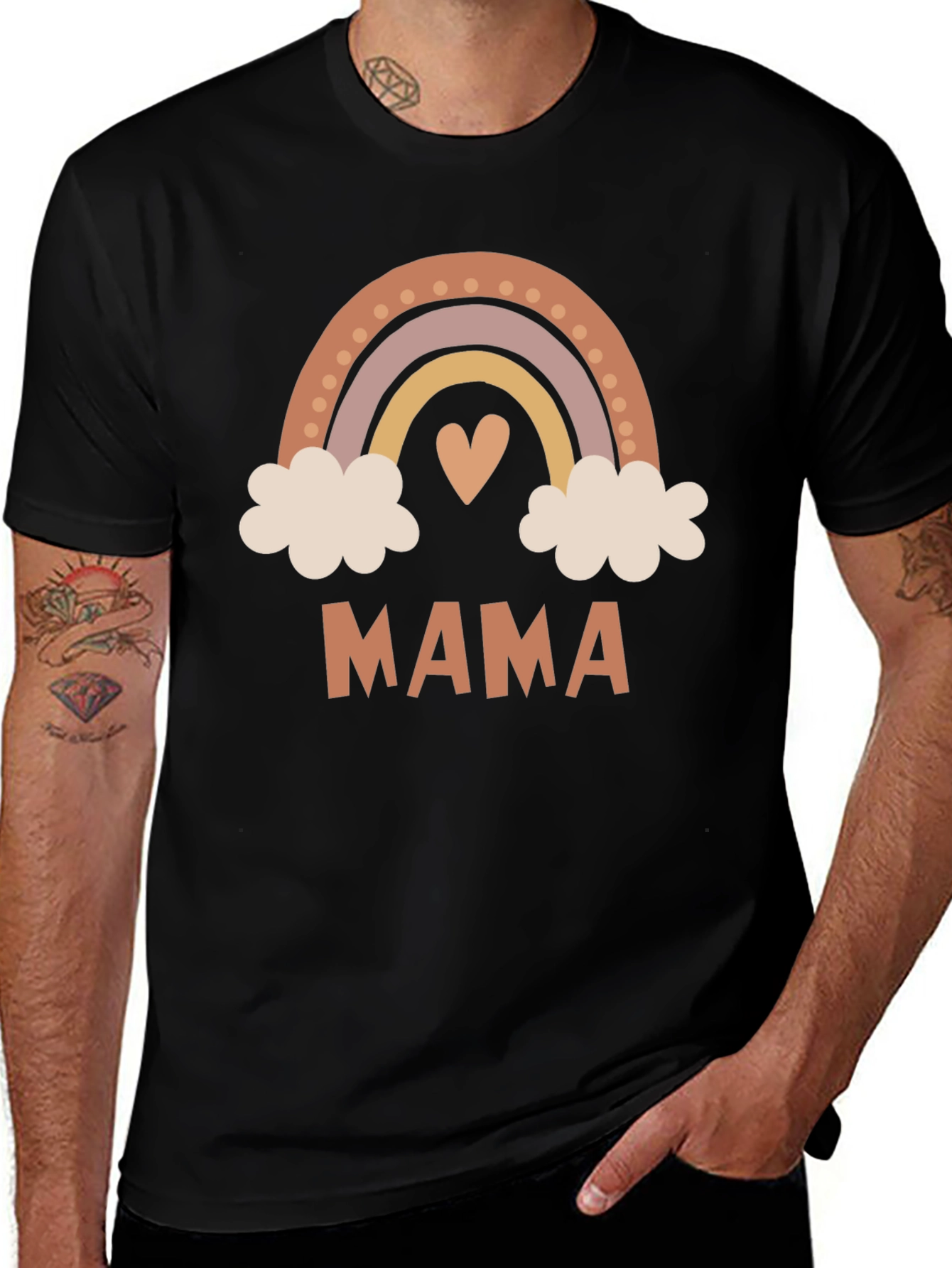 Mama Rainbow Graphic T-Shirt - Stylish Mother's Day Tee