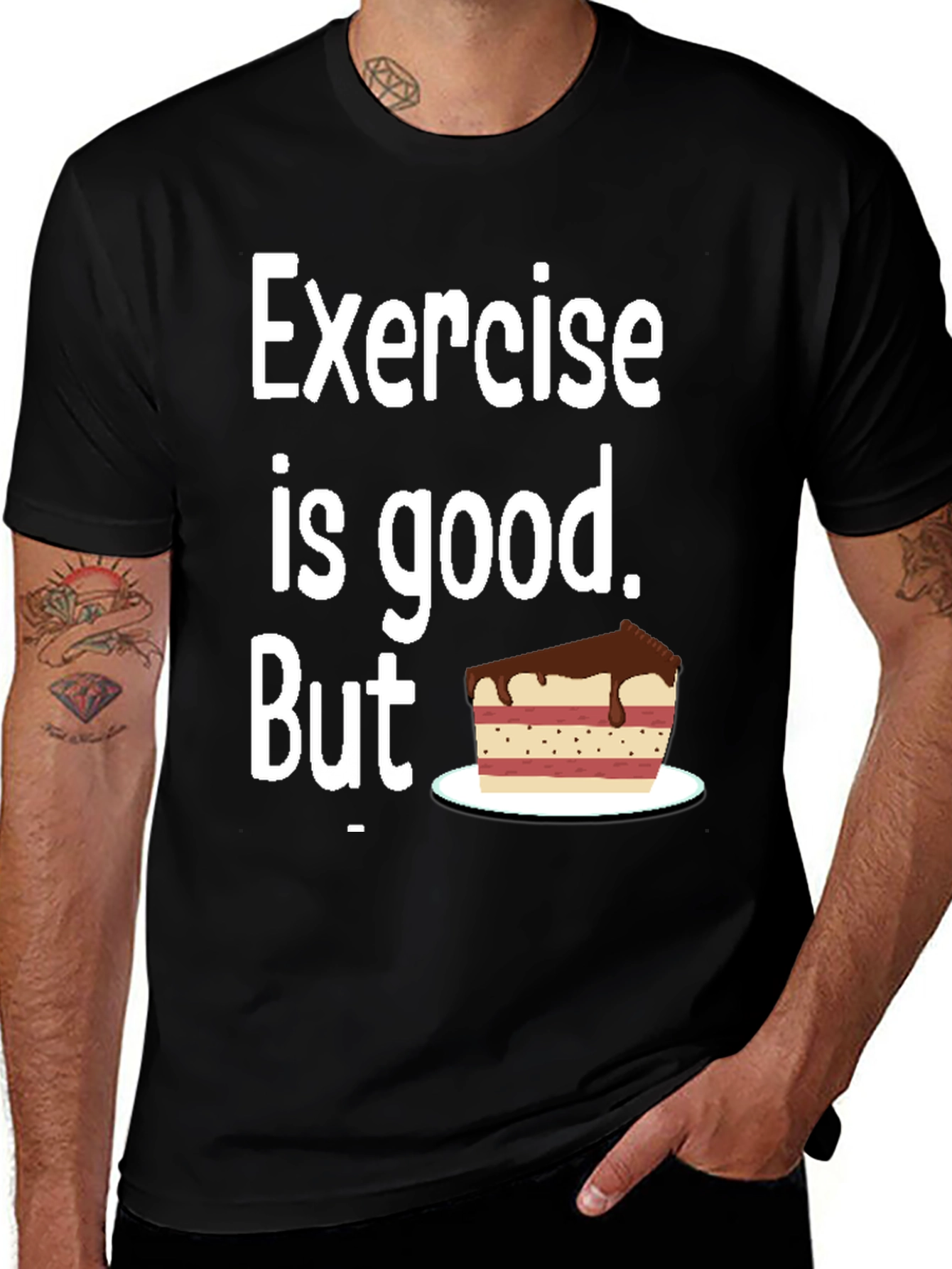 Variant 26 of Funny Exercise Cake Lover T-Shirt