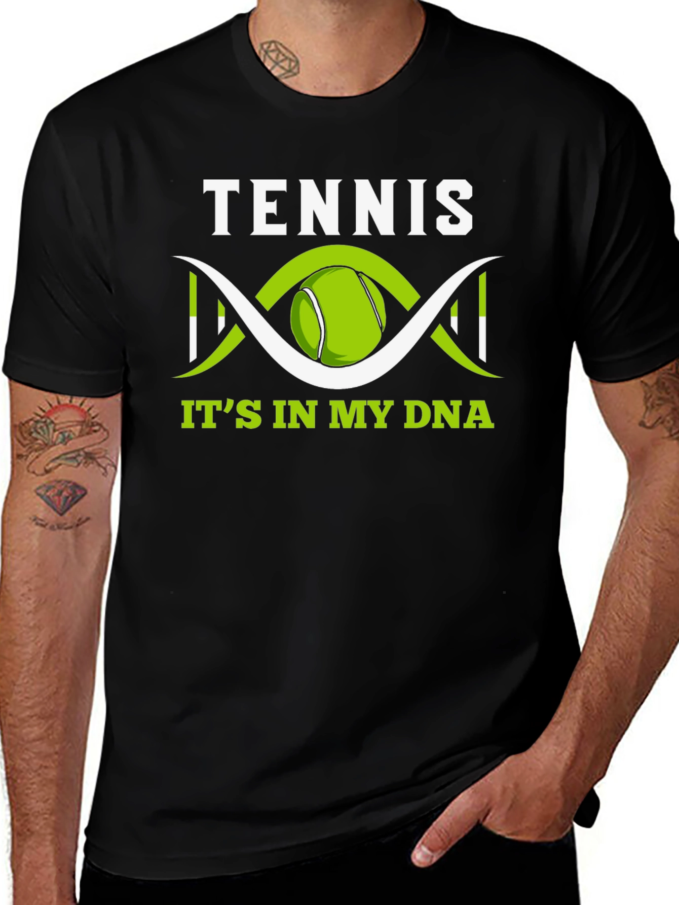 Variant 28 of Tennis DNA Graphic T-Shirt