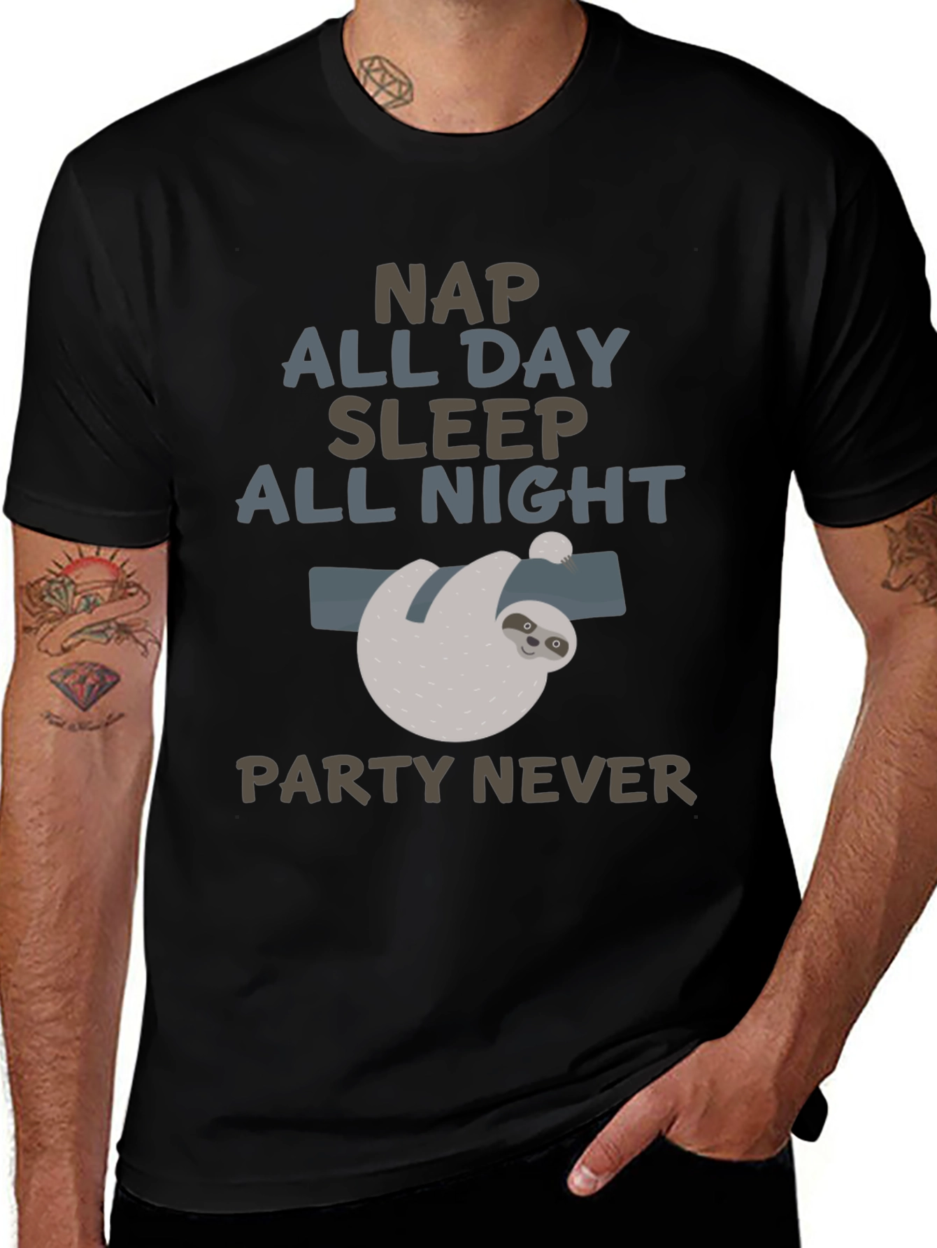 Variant 3 of Funny Sloth Nap All Day T-Shirt