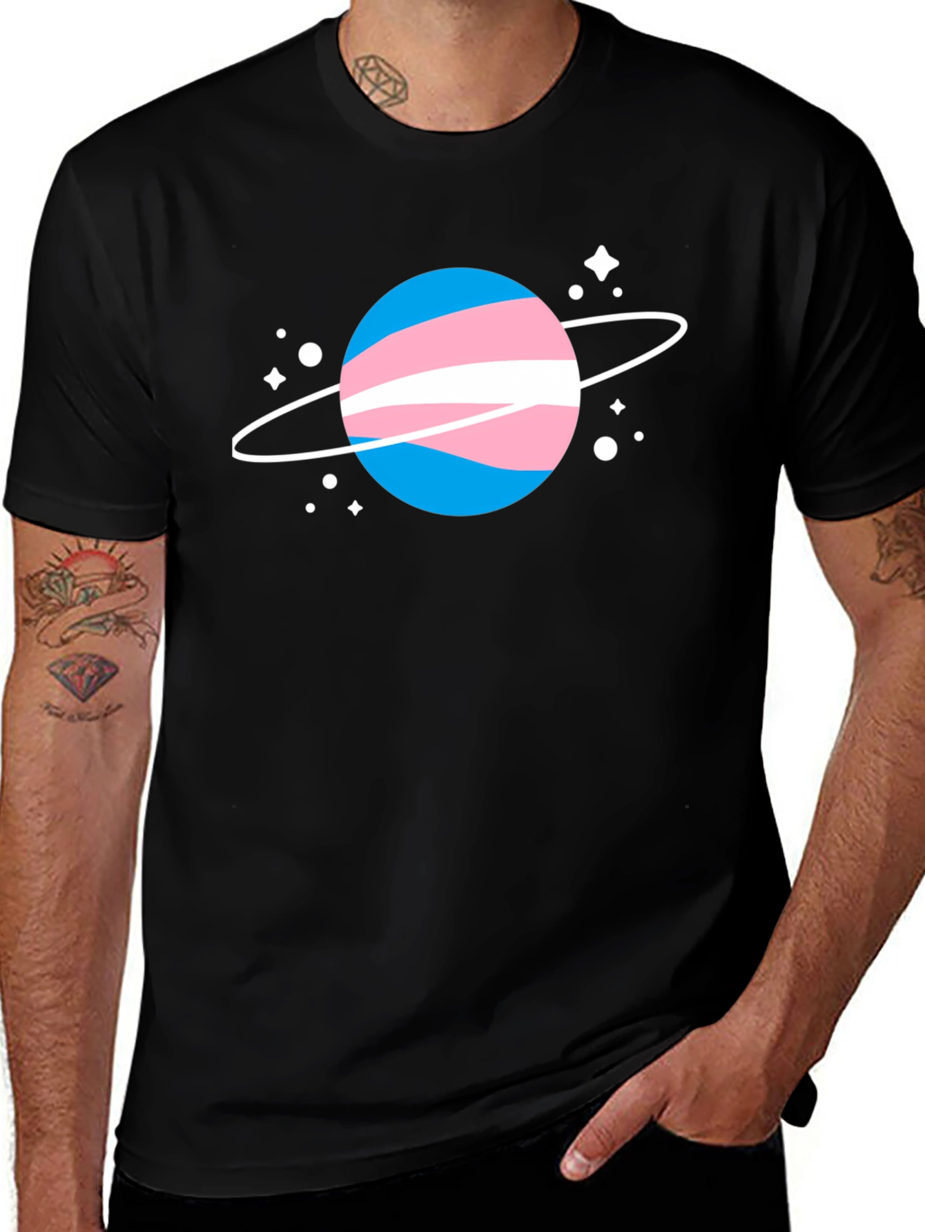 Variant 9 of Transgender Pride Planet Graphic Tee