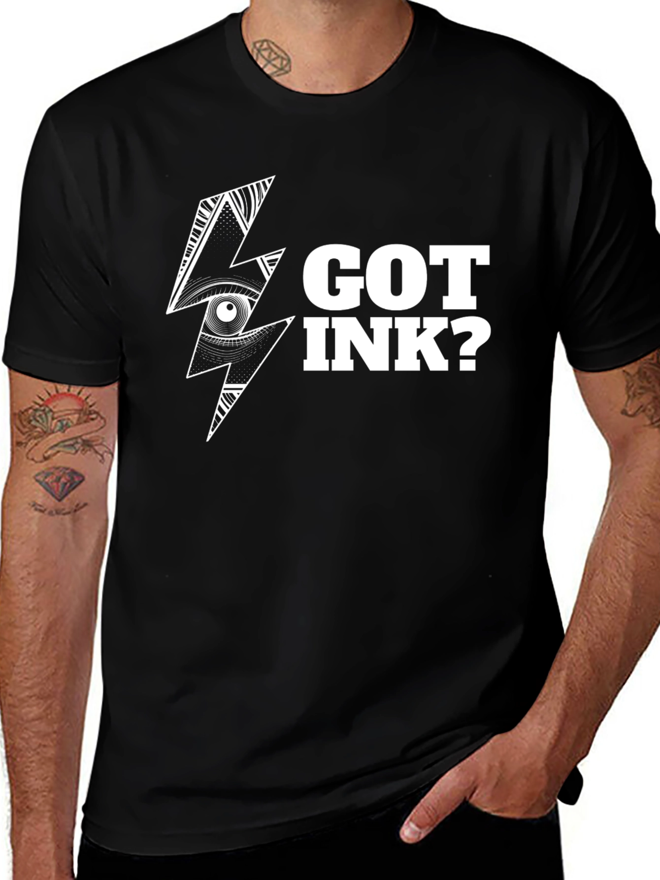 Got Ink? Black Graphic Tee - Tattoo Lover's Shirt
