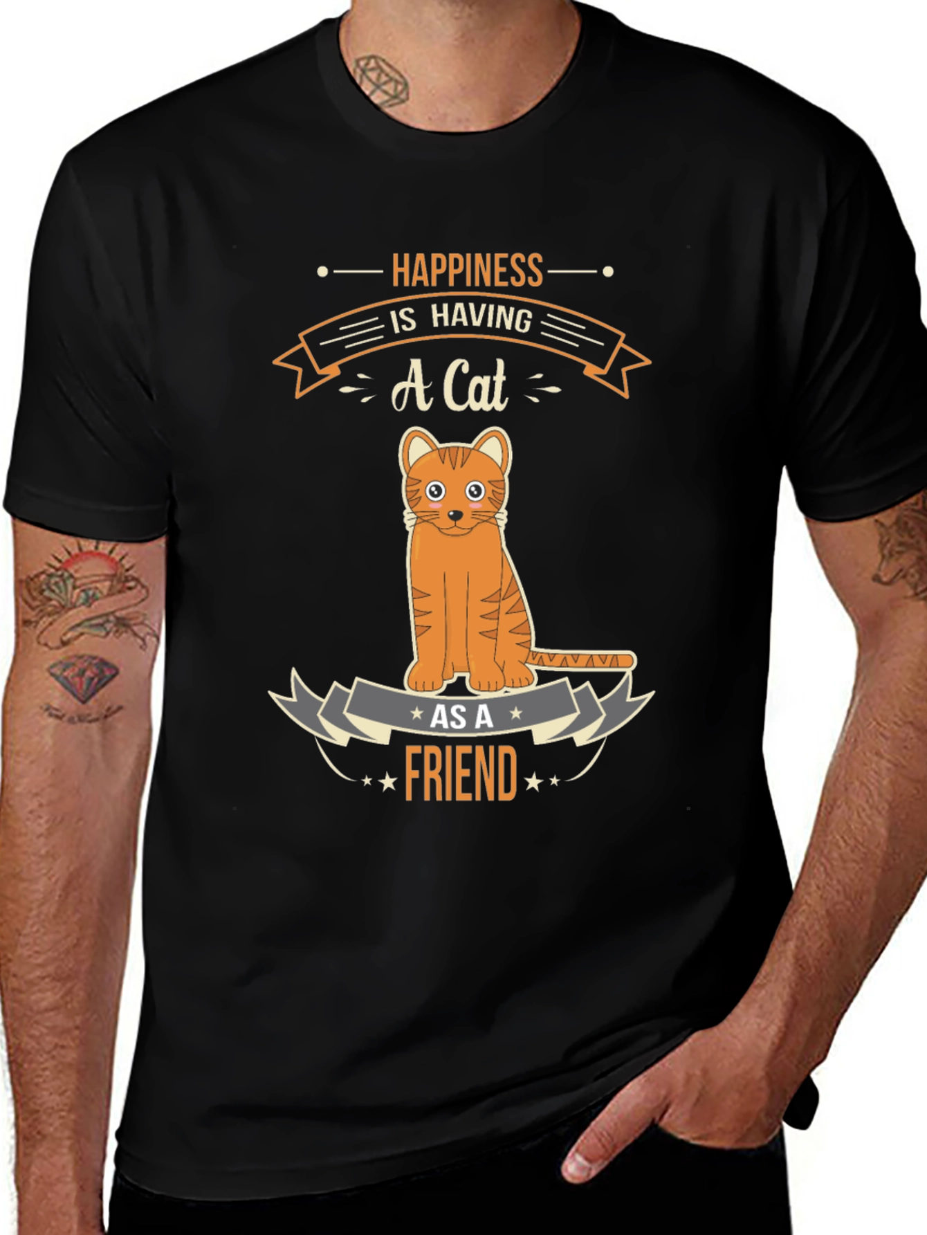 Variant 28 of Happiness is Having a Cat T-Shirt