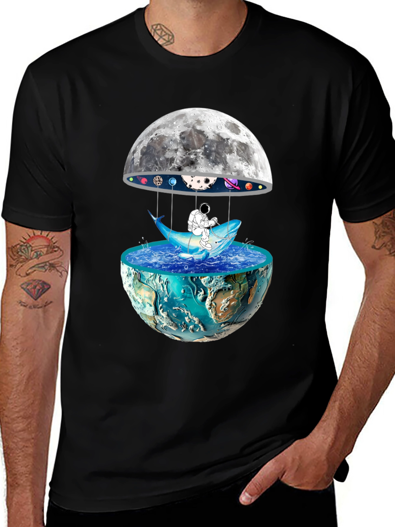 Variant 23 of Cosmic Dream T-Shirt - Astronaut, Moon, Earth