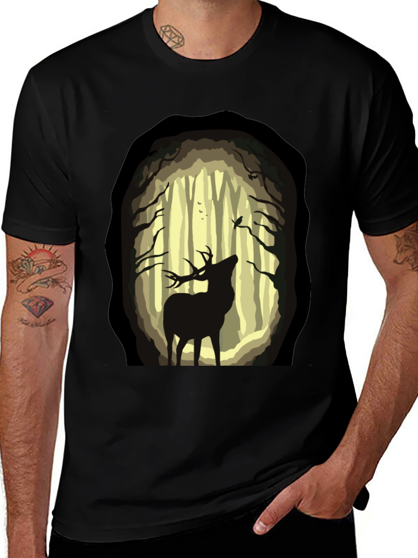 Variant 13 of Deer in Forest Graphic Tee - Nature Lover T-Shirt