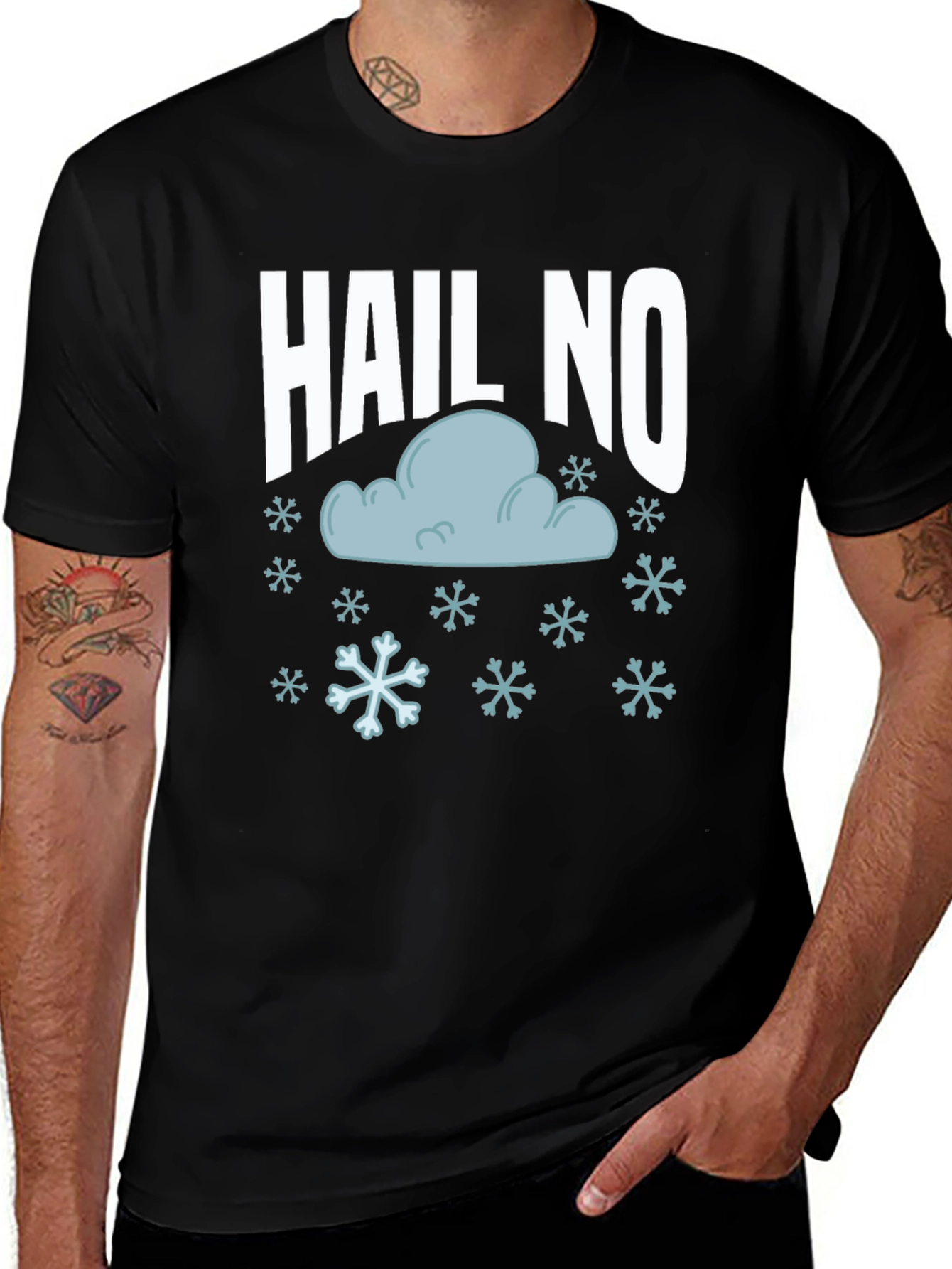 Hail No T-Shirt Funny Weather Graphic Tee