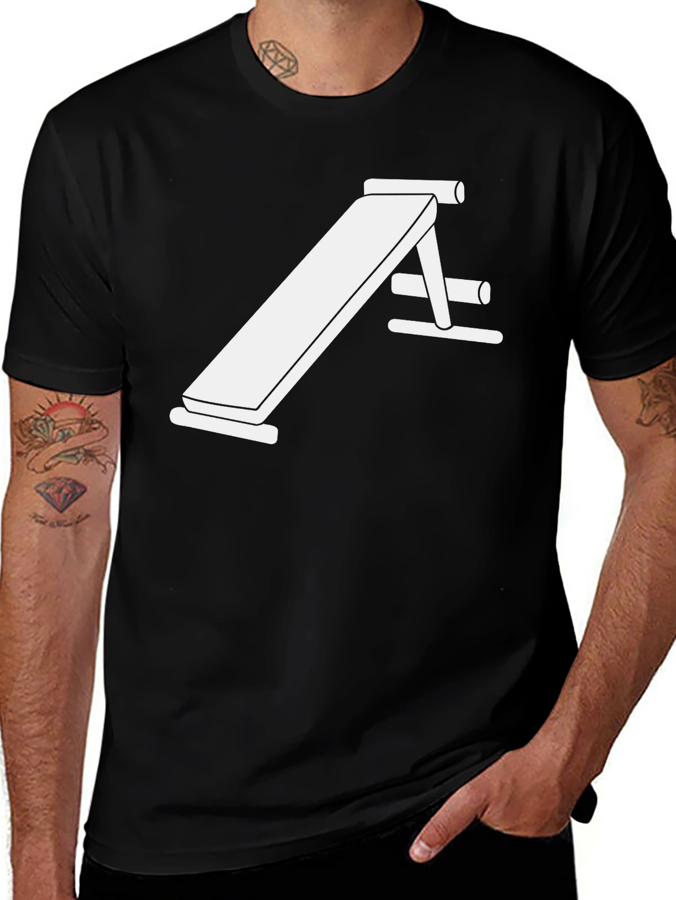 Gym Bench Press T-Shirt - Workout Apparel