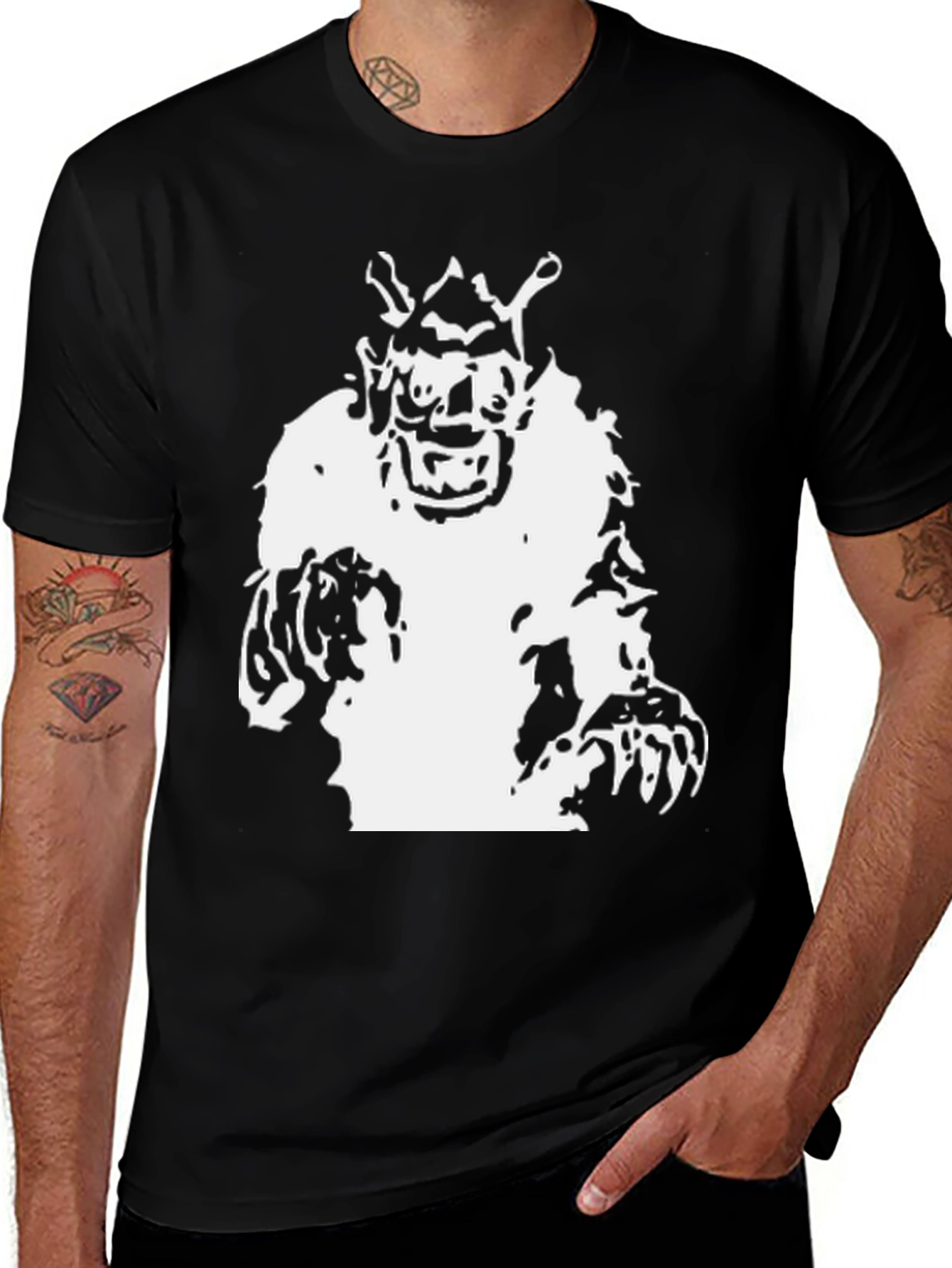 Variant 5 of Monster Graphic Black T-Shirt