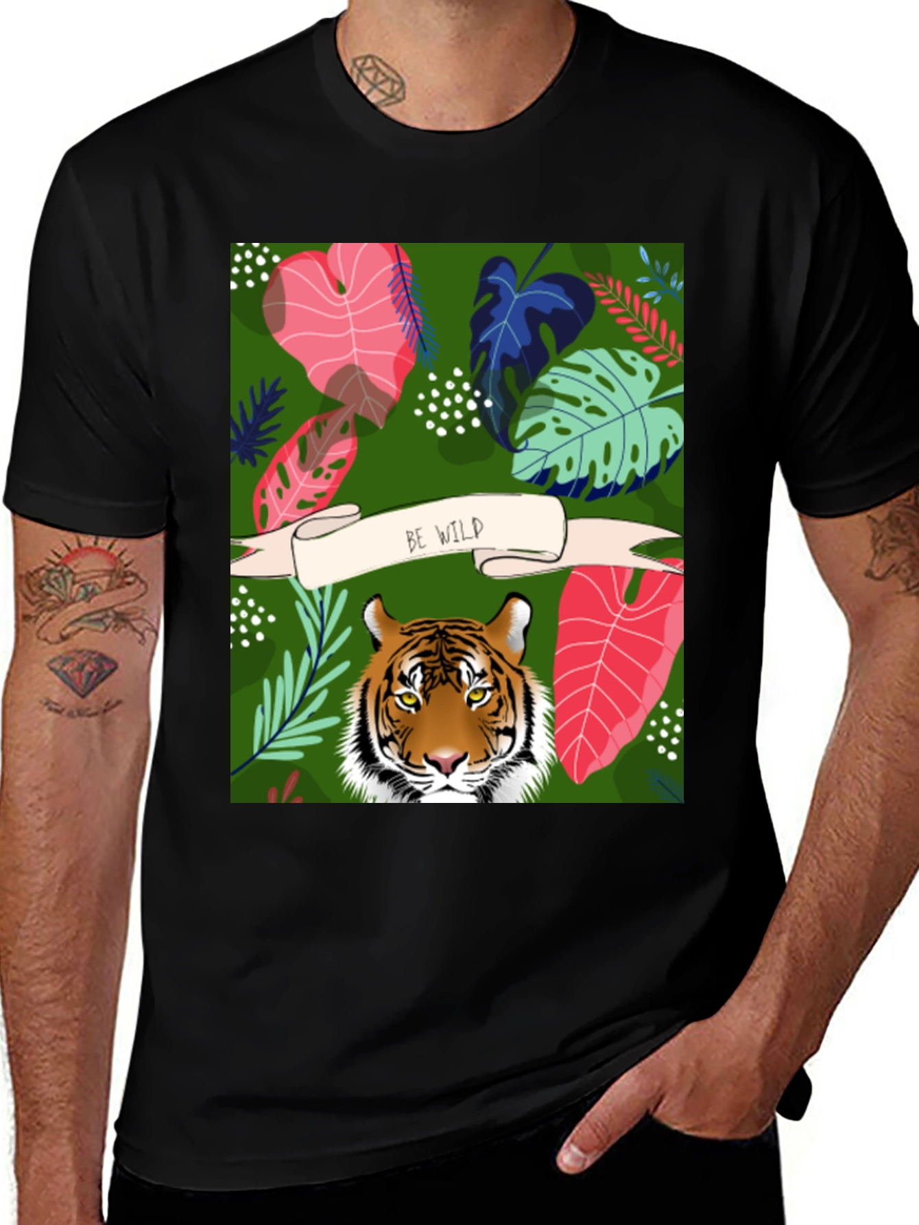 Variant 22 of Be Wild Tiger Graphic Print T-Shirt