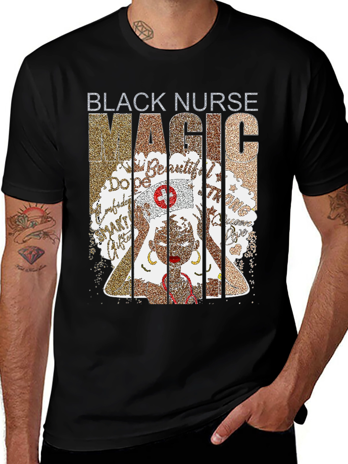Variant 29 of Black Nurse Magic T-Shirt