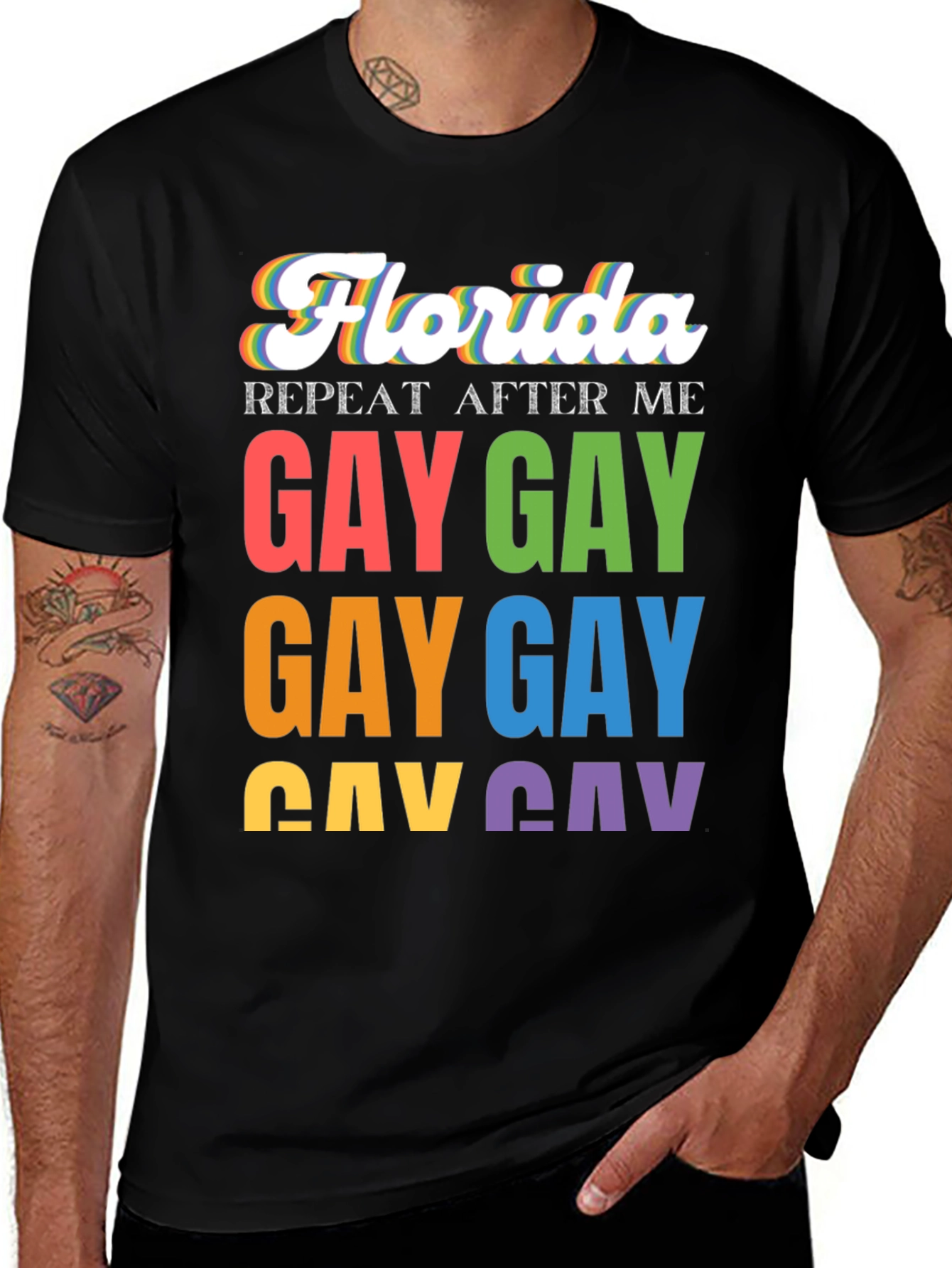 Variant 27 of Florida Repeat After Me Gay T-Shirt