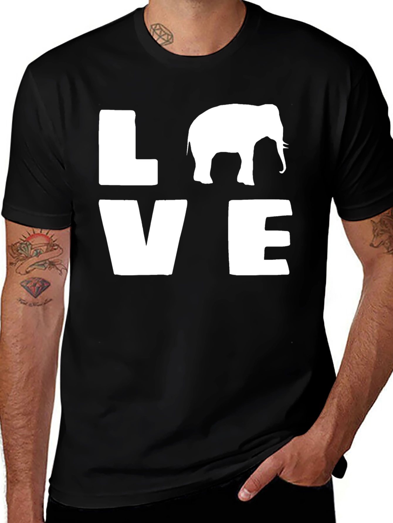 Variant 20 of Elephant LOVE Graphic T-Shirt