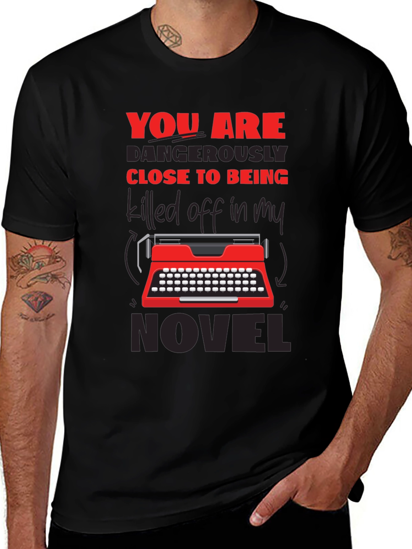 Variant 12 of Writer's Threat T-Shirt - You Are In My Novel