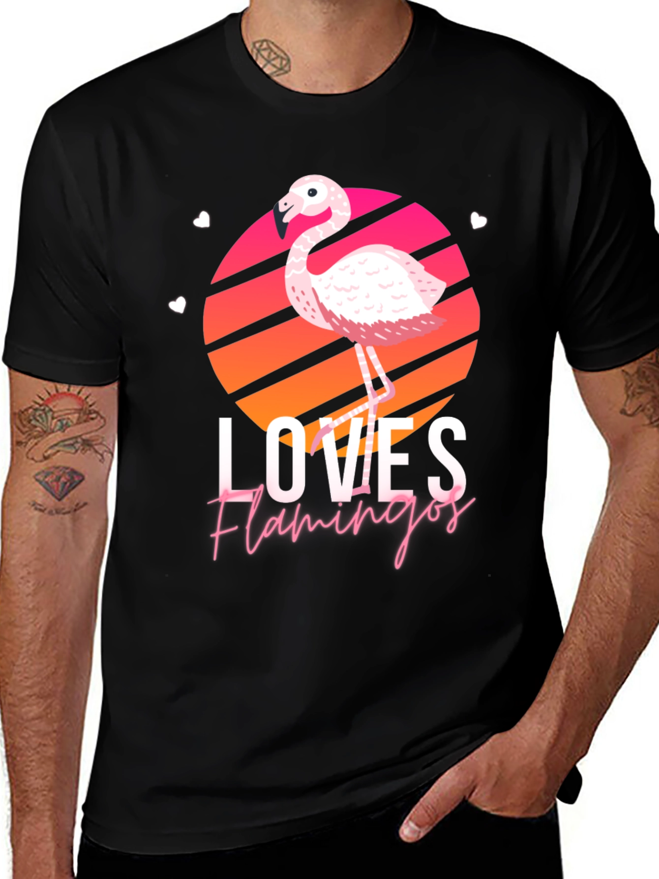 Variant 21 of Loves Flamingos Graphic Tee