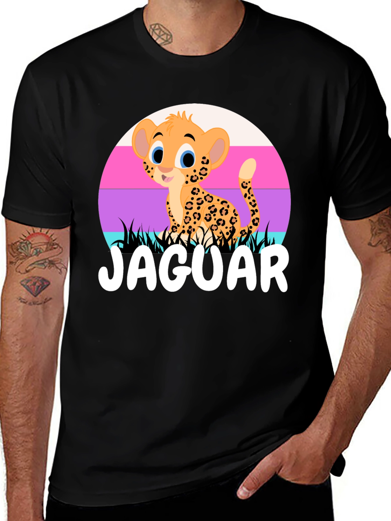 Variant 29 of Cute Jaguar Cub T-Shirt - Cartoon Design