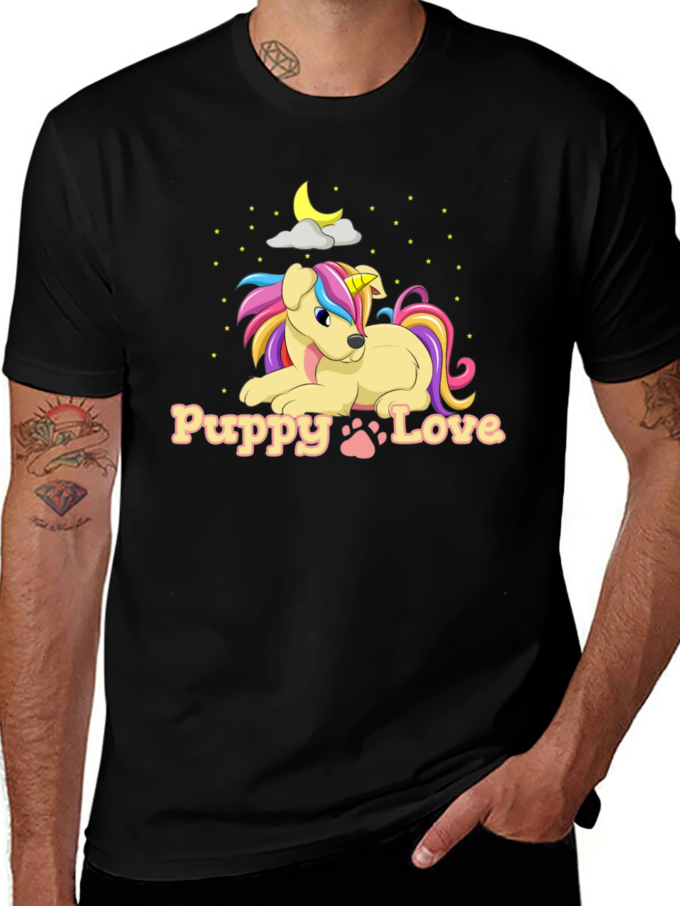 Variant 2 of Puppy Love Unicorn Dog Graphic T-Shirt