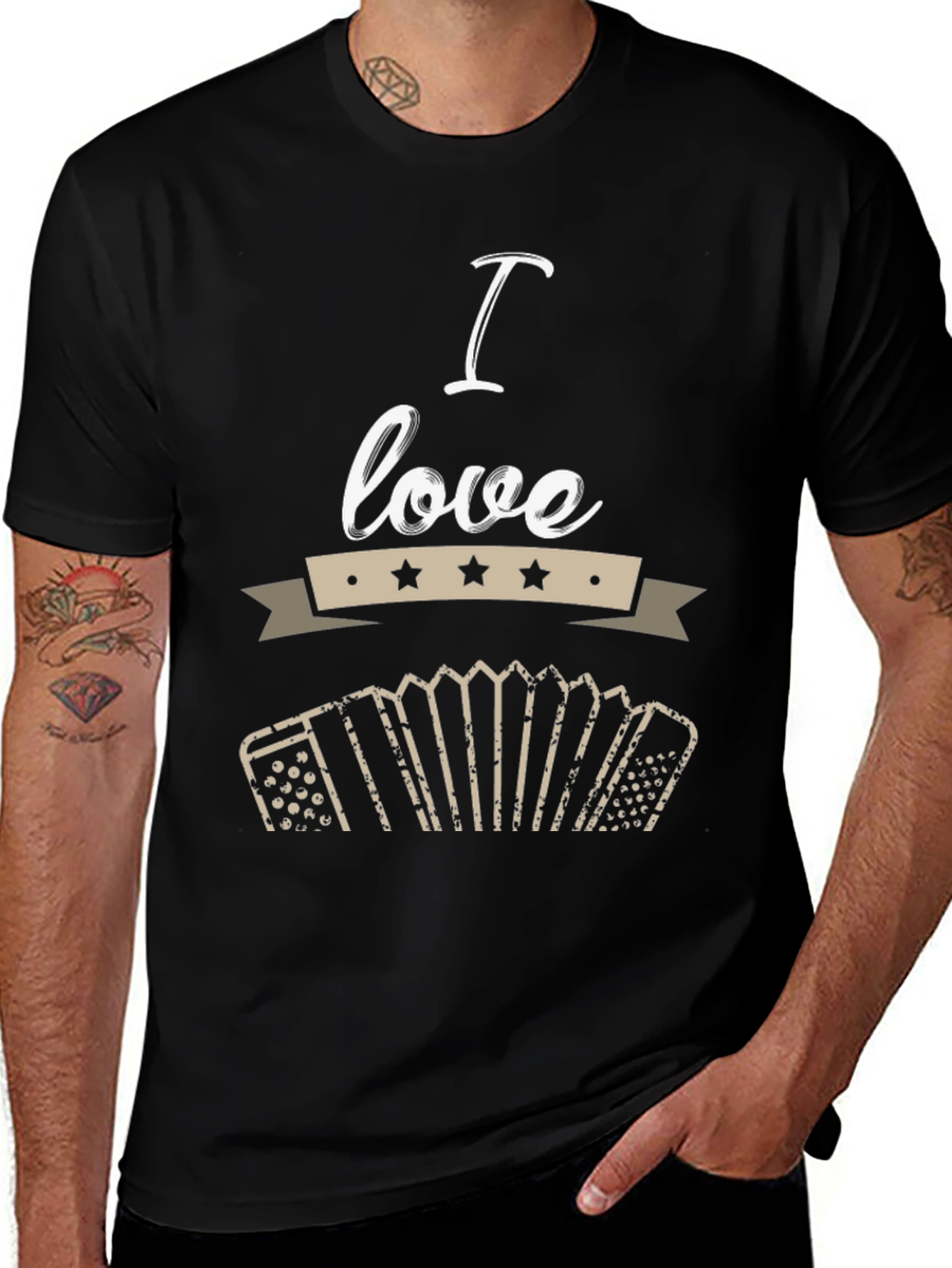 Variant 21 of I Love Accordions Graphic T-Shirt