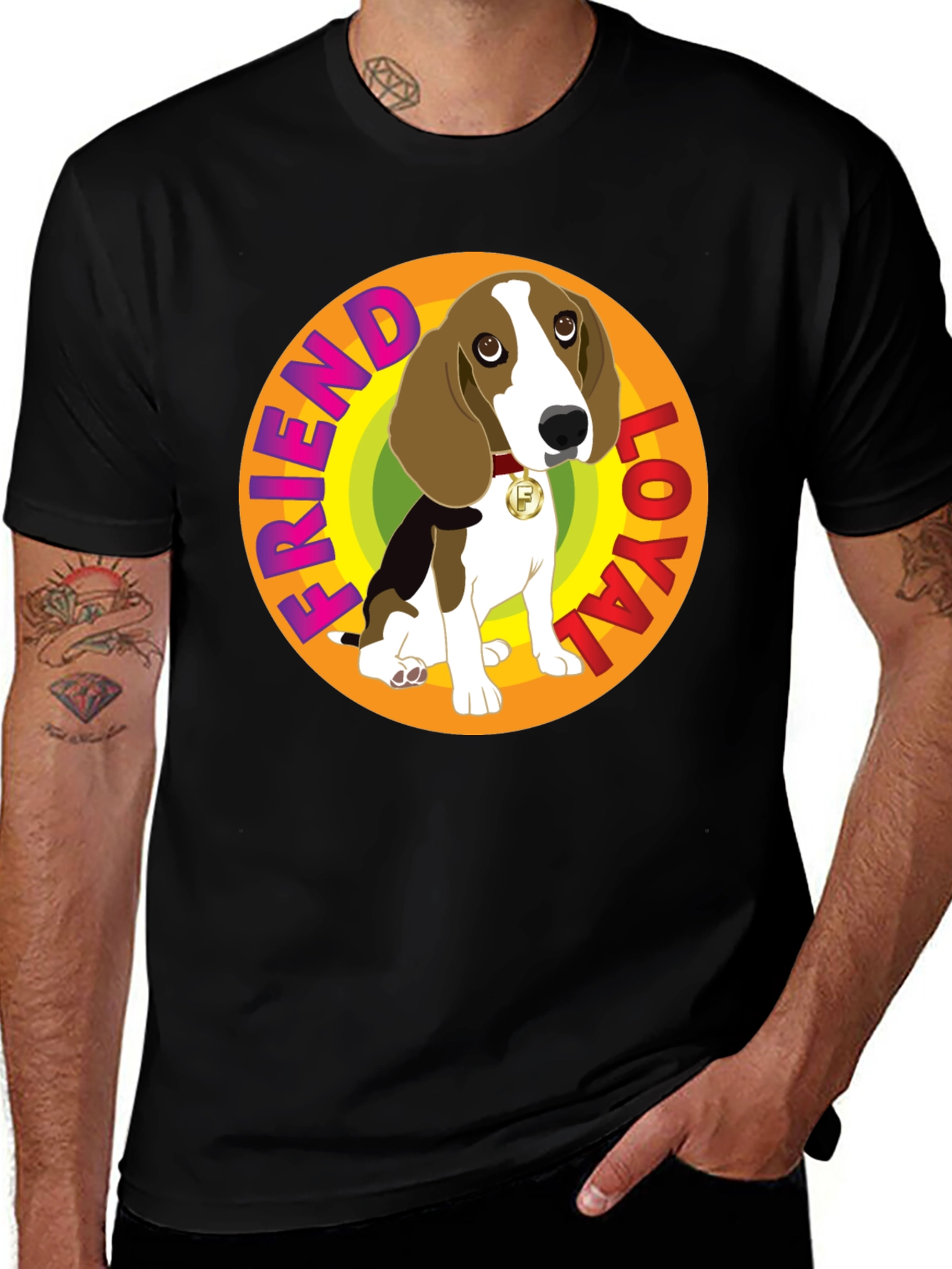 Variant 17 of Dog Lover T-Shirt: Loyal Friend Design