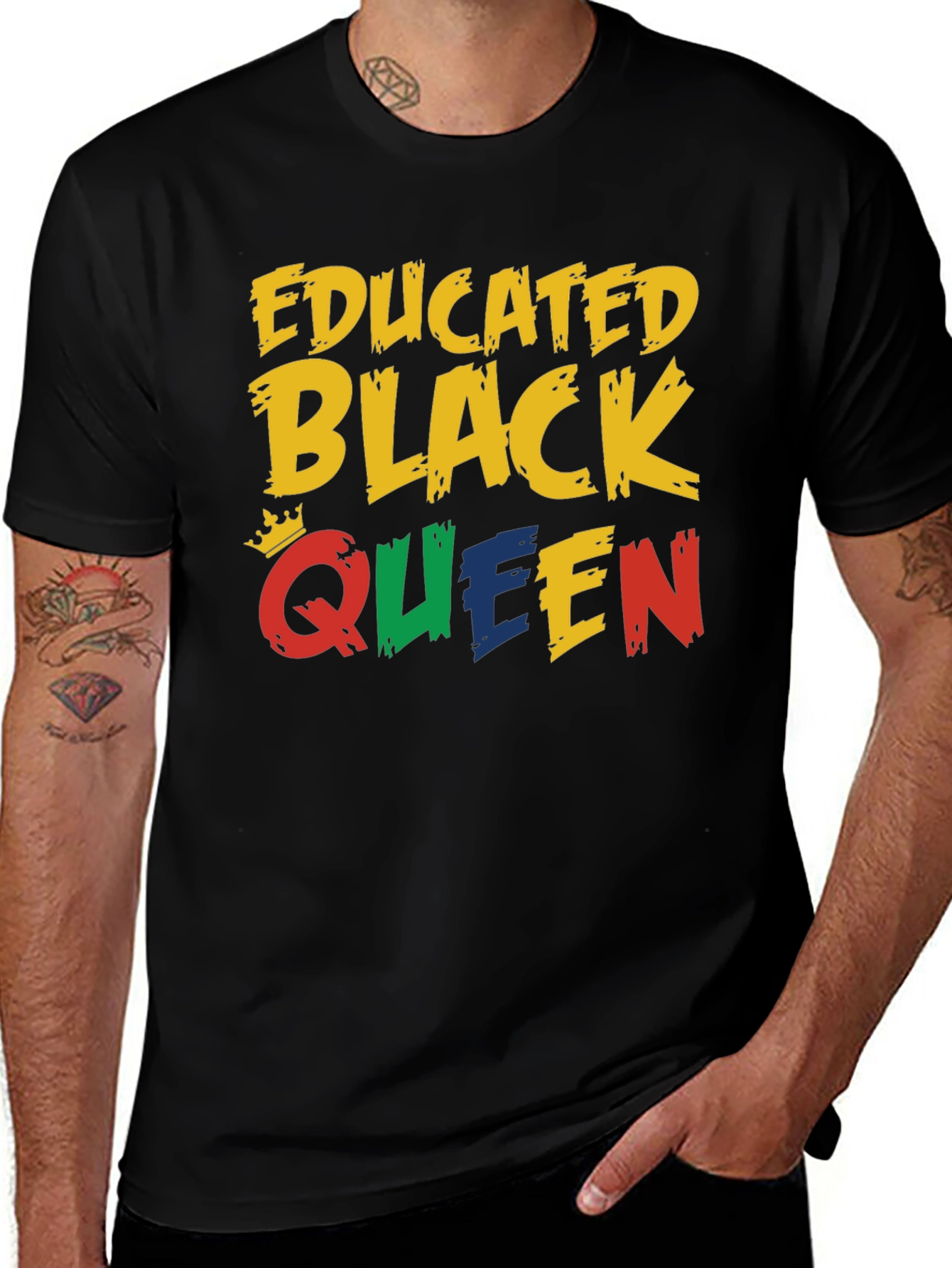 Variant 22 of Educated Black Queen Graphic T-Shirt