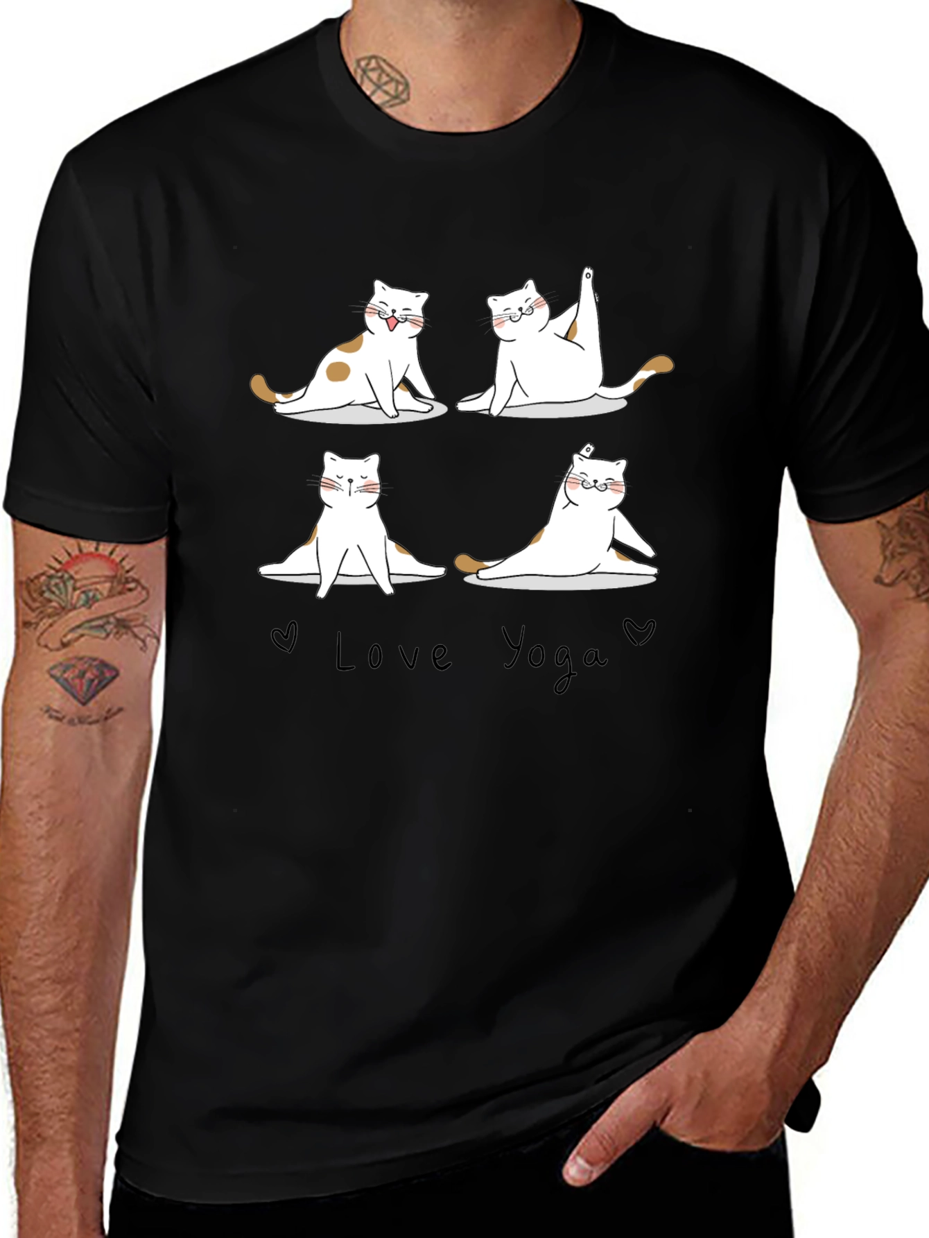 Variant 7 of Love Yoga Cat T-Shirt - Relaxed Fit