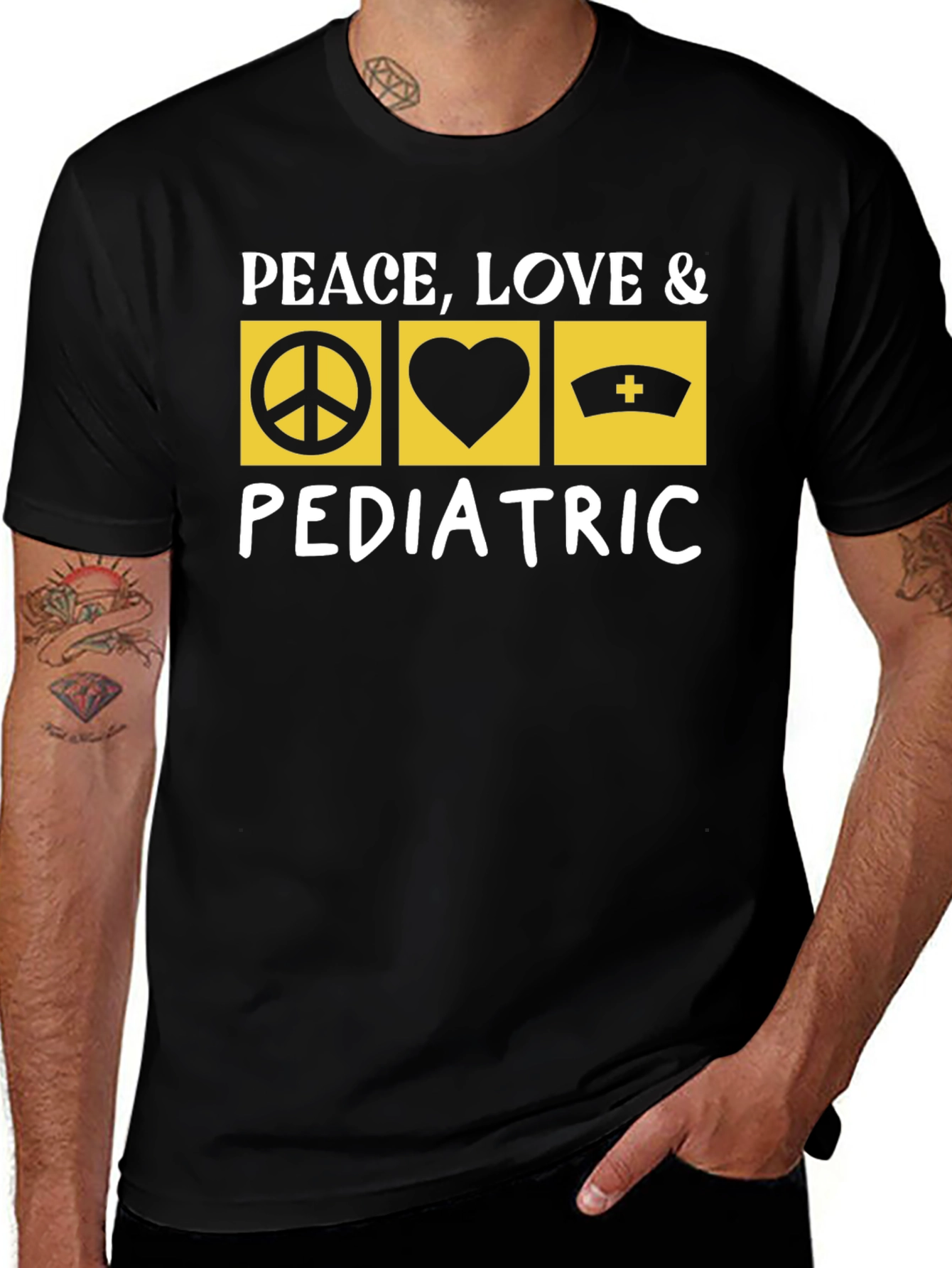 Variant 18 of Peace Love Pediatric T-Shirt Nurse Doctor Gift