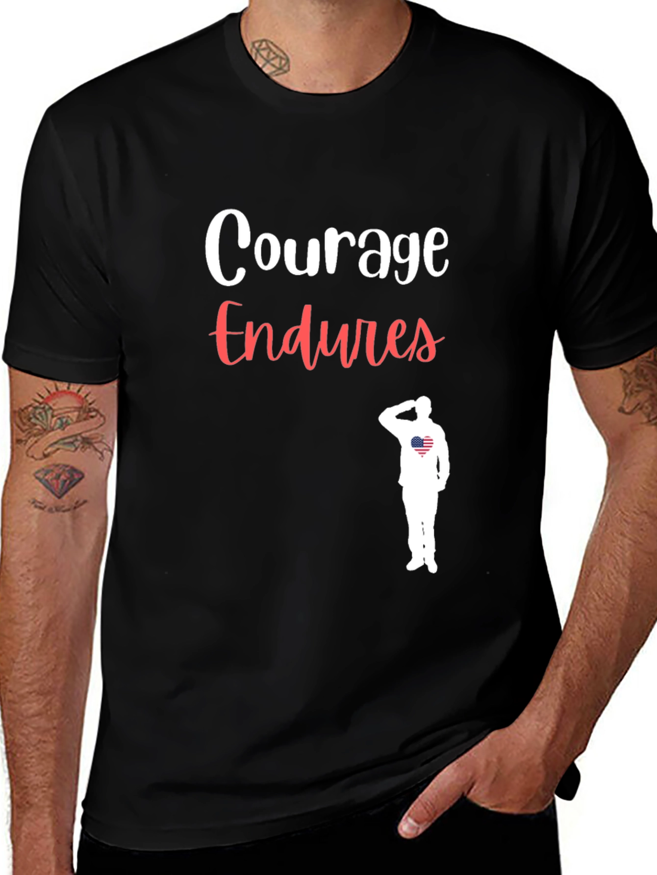 Variant 2 of Courage Endures Patriotic T-Shirt