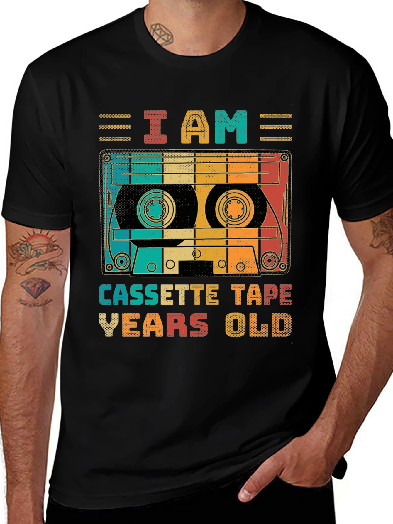 Variant 11 of Retro Cassette Tape Birthday T-Shirt