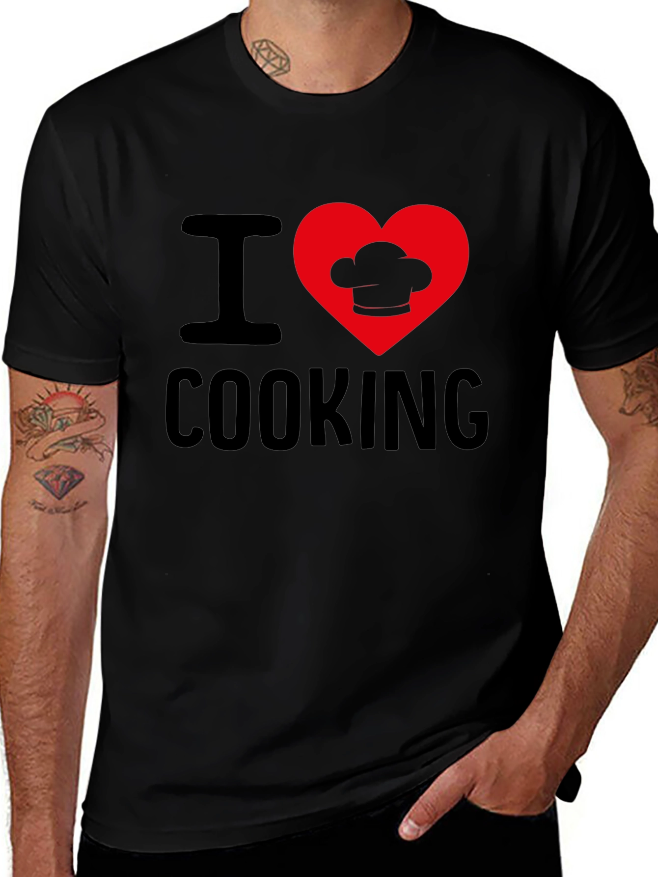 Variant 3 of I Heart Cooking T-Shirt, Chef's Hat Design
