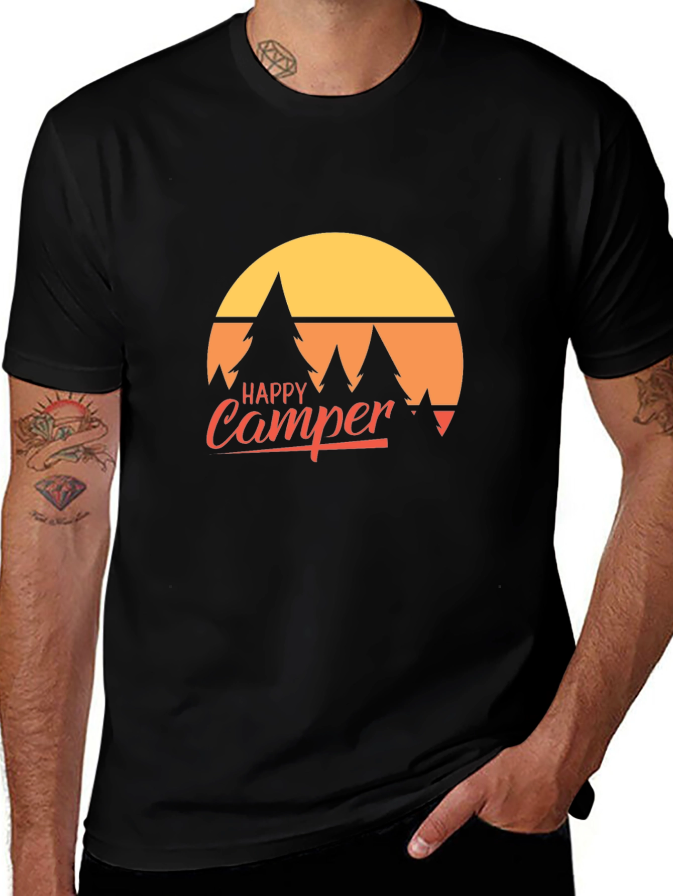 Variant 7 of Happy Camper Graphic Tee - Adventure Awaits!