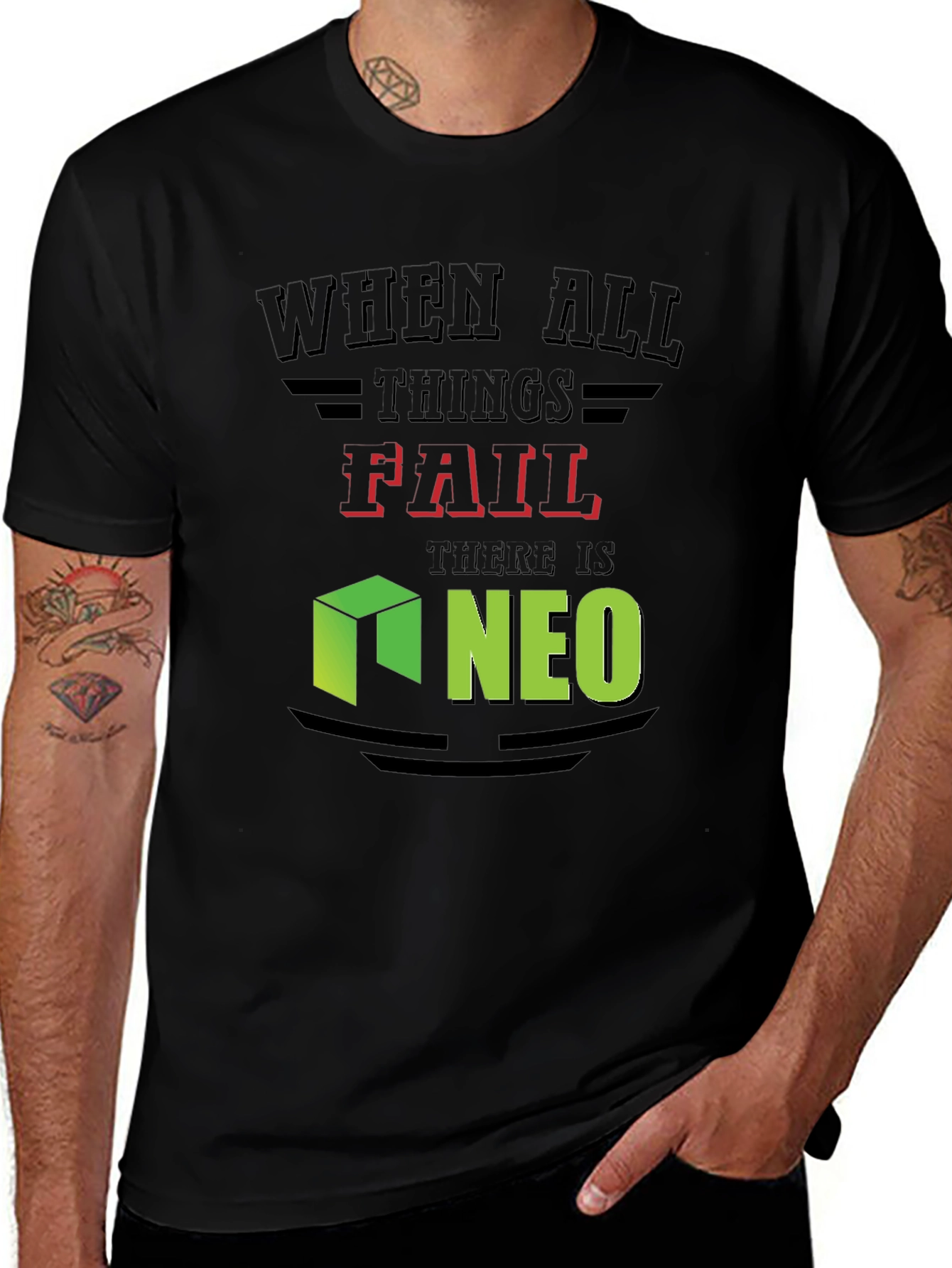 Variant 22 of When All Things Fail NEO Crypto T-Shirt