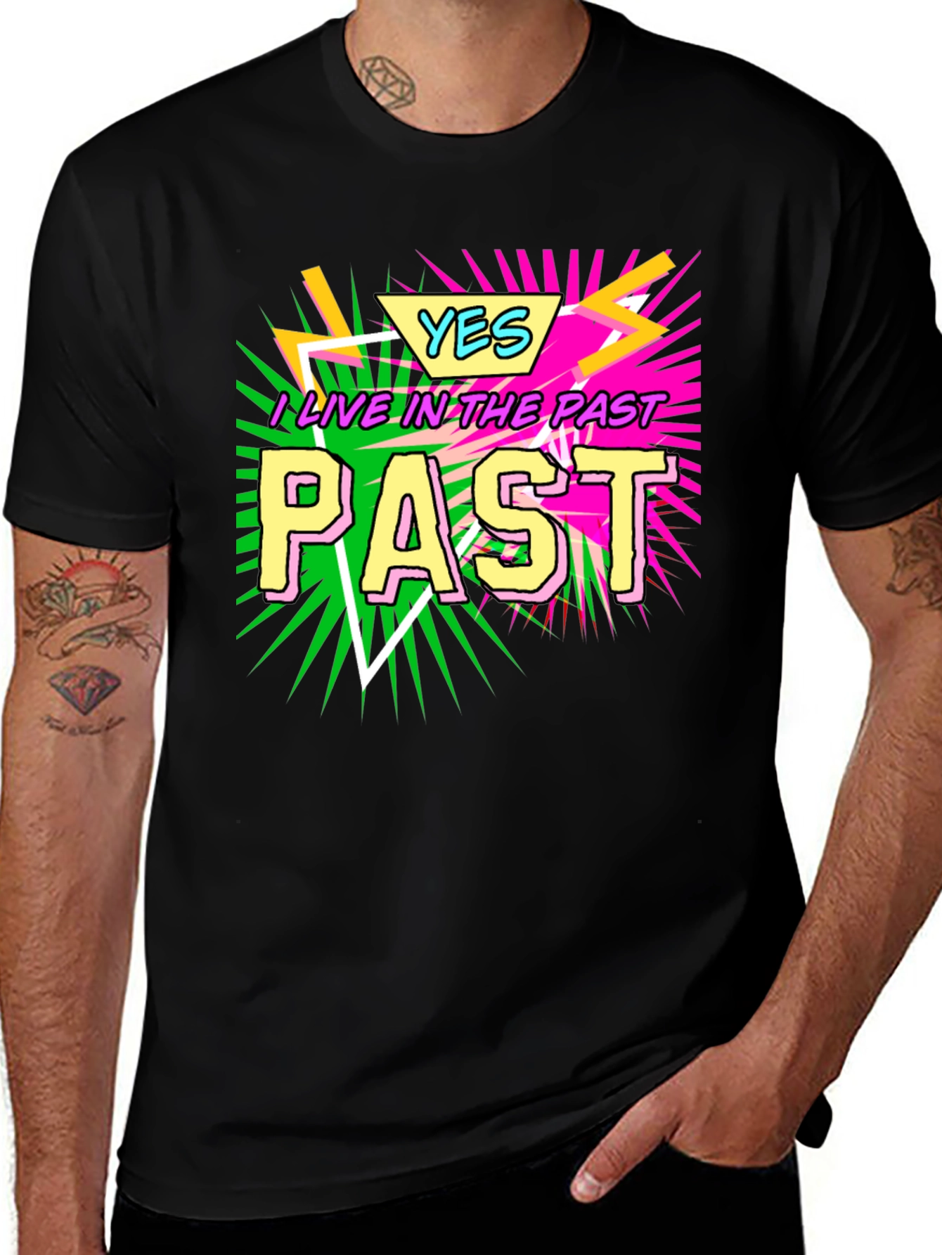 Variant 24 of Retro 80s 'Yes, I Live In The Past' T-Shirt