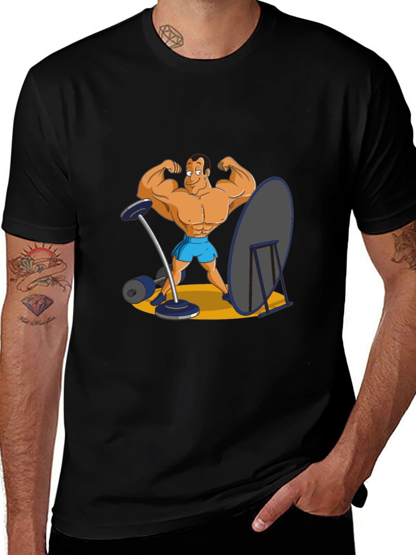 Variant 30 of Gym Humor Graphic Tee - Black