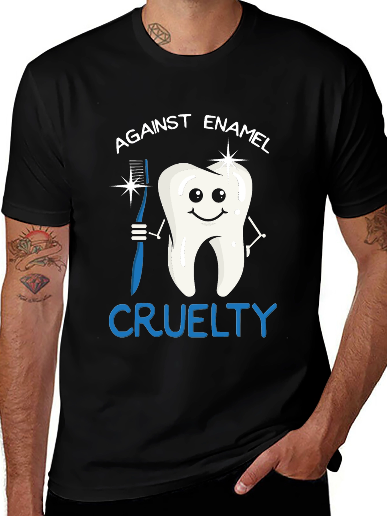Against Enamel Cruelty Graphic T-Shirt
