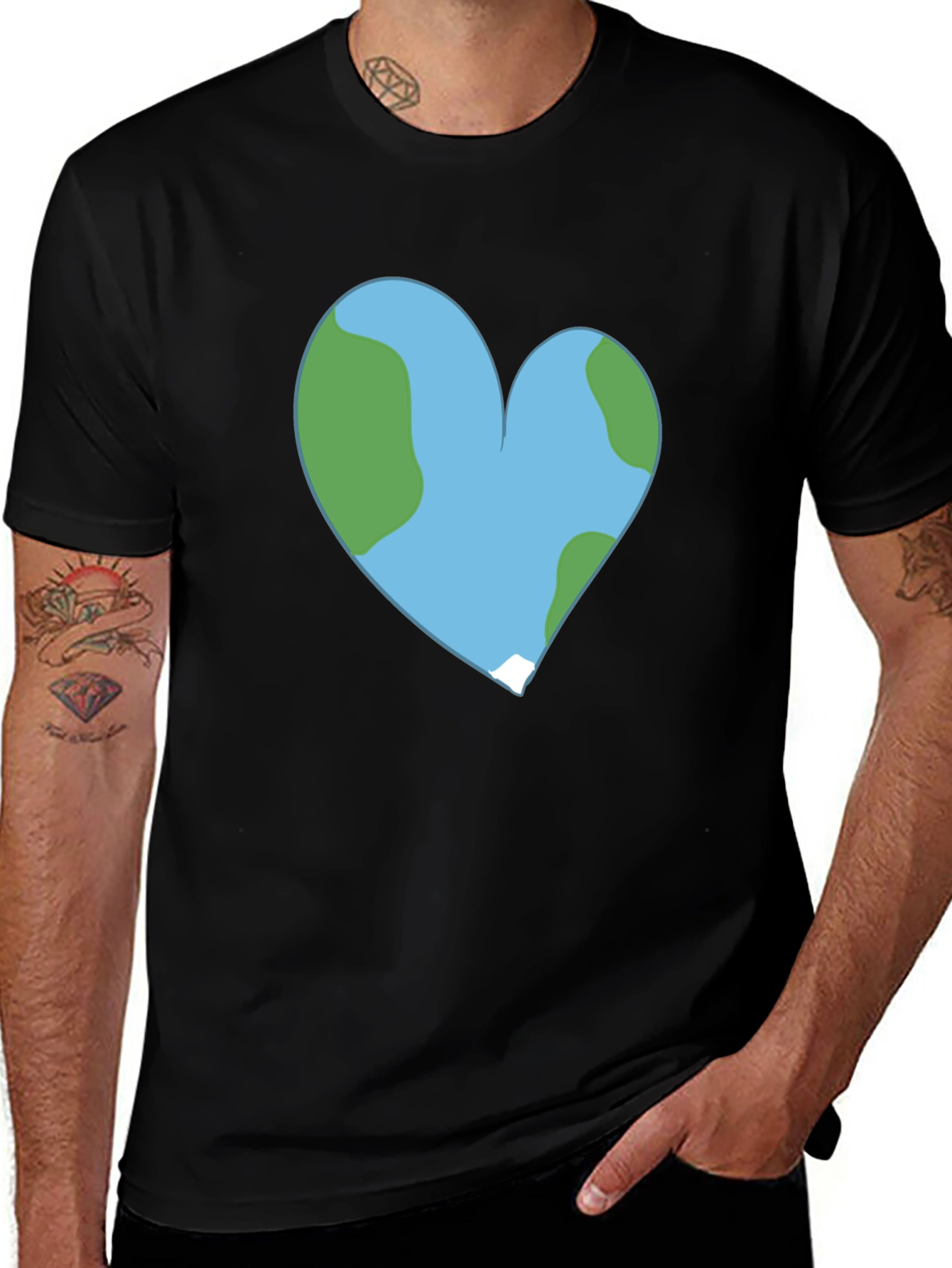Earth Heart Graphic Tee - Love Our Planet