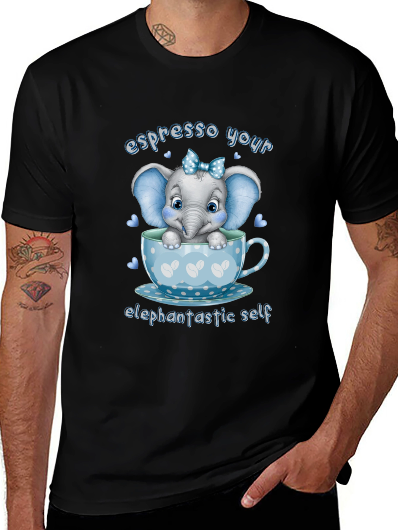 Variant 26 of Espresso Your Elefantastic Self Graphic T-Shirt