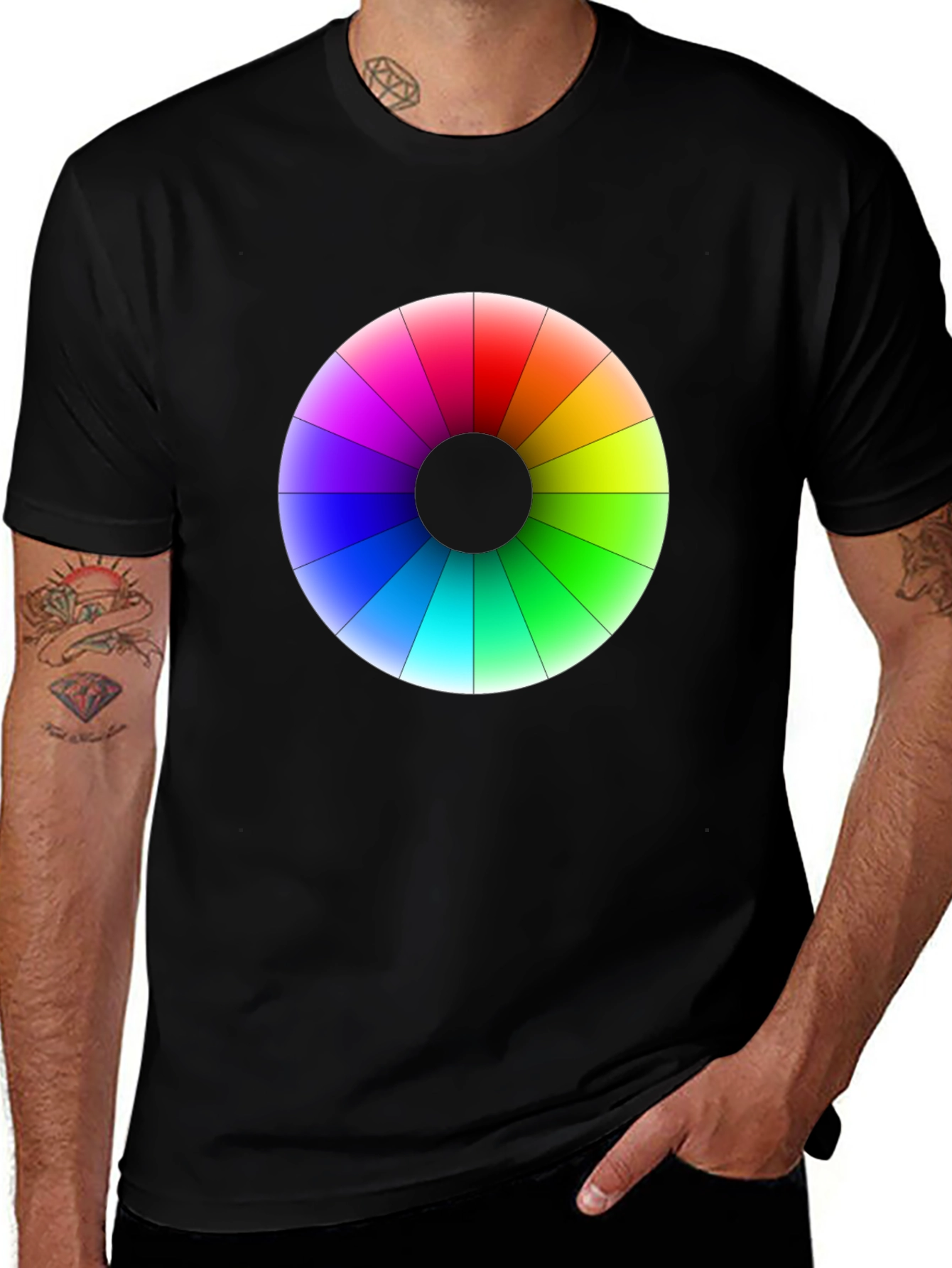 Variant 6 of Colorful Wheel T-Shirt - Graphic Tee
