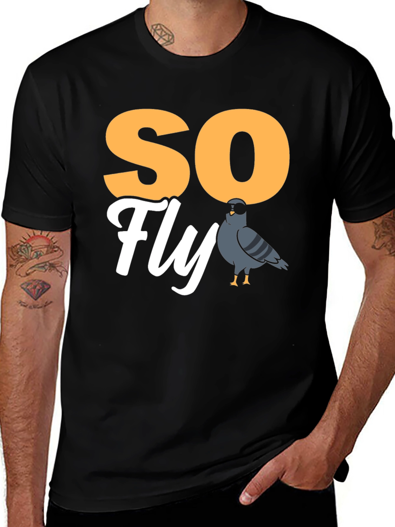 So Fly Pigeon T-Shirt - Unique Graphic Tee